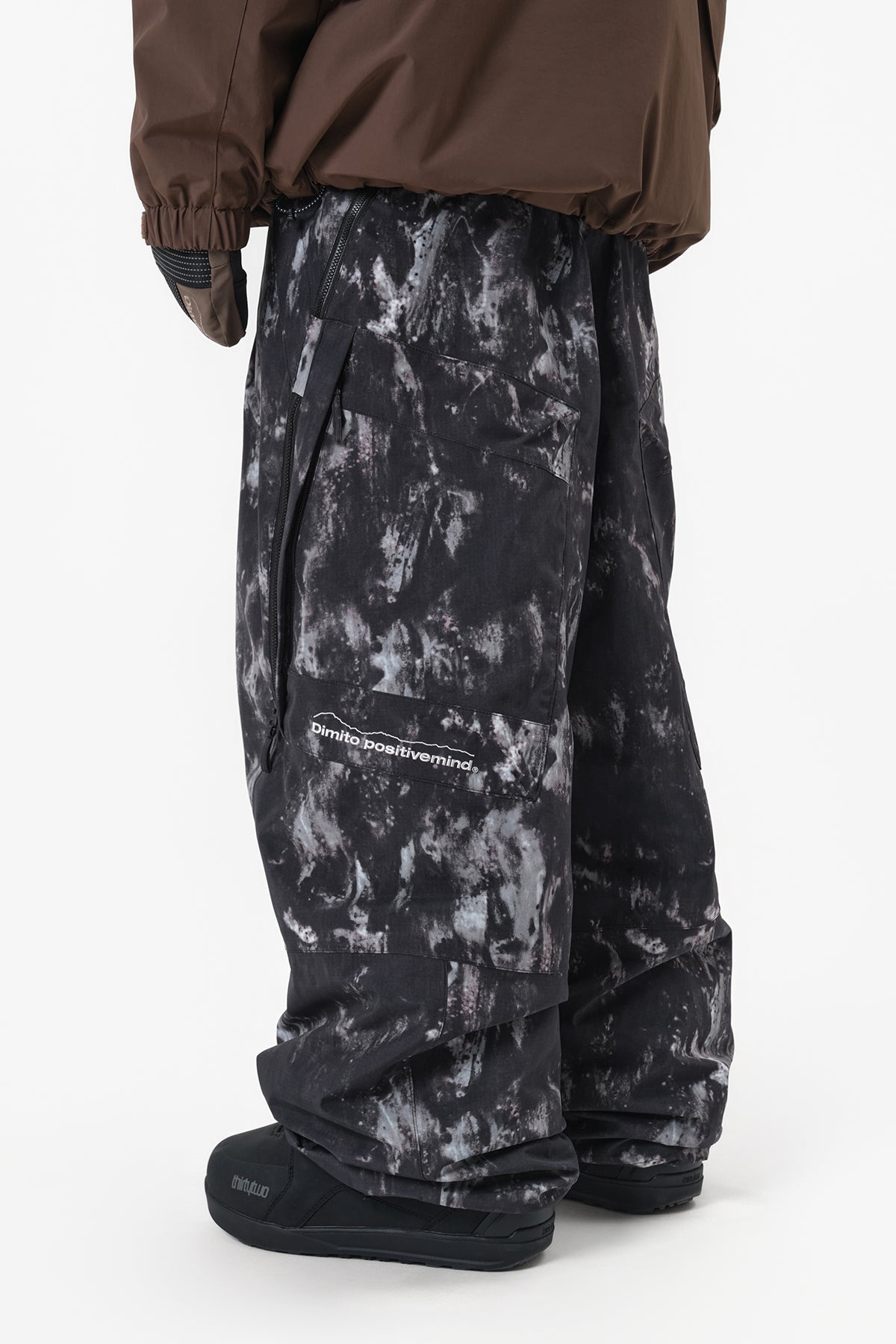 GIANT CARGO PANTS (WIDE FIT LV.2) MARBLE BLACK