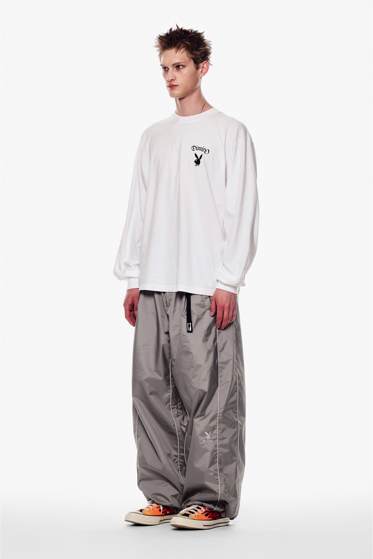 [PLAYBOY x DIMITO] BUNNY GRAPHIC LSV GD 6.5OZ TEE WHITE