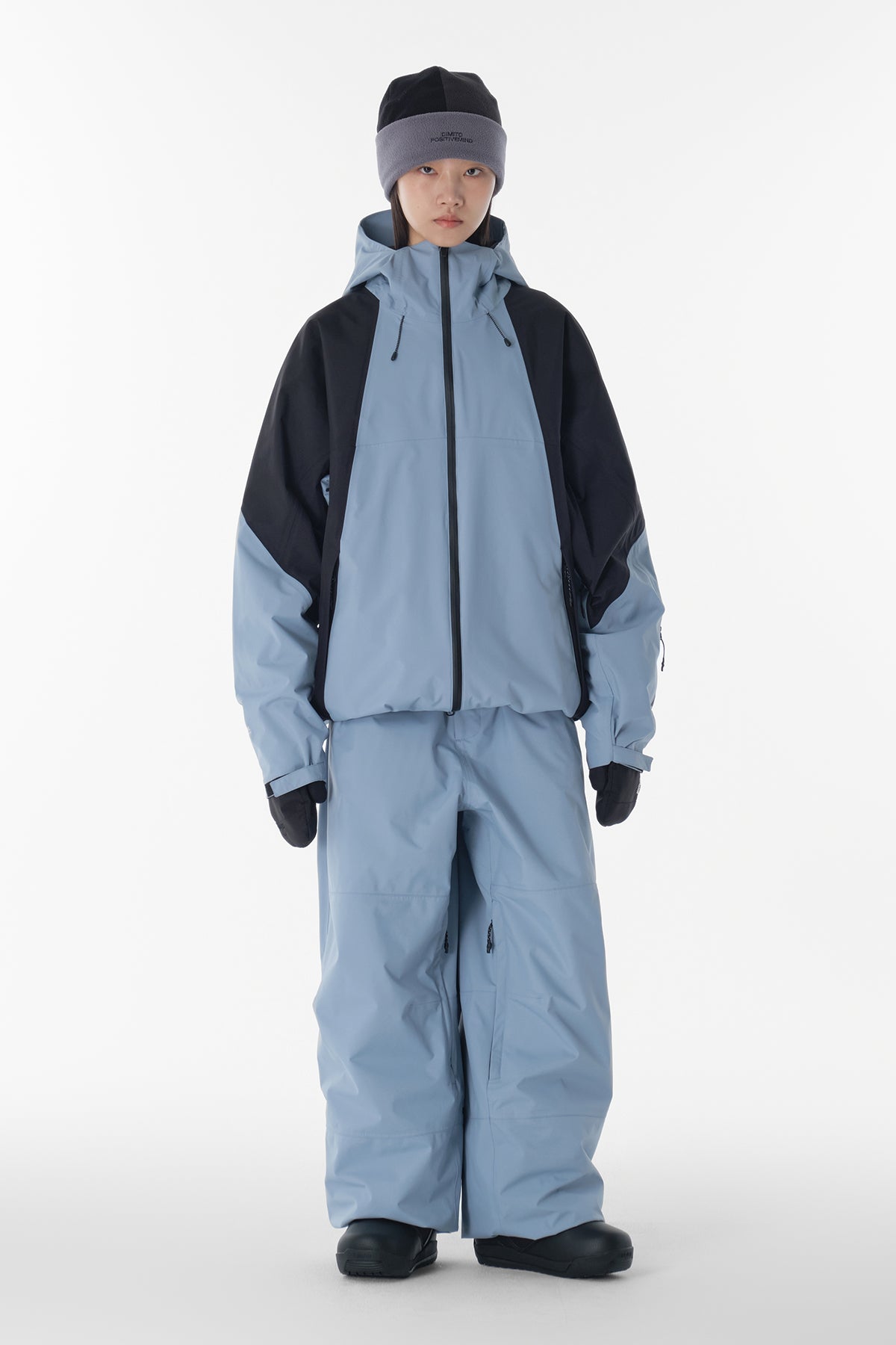 AIR VENT BANDED PANTS (WIDE FIT LV.1) SLATE BLUE
