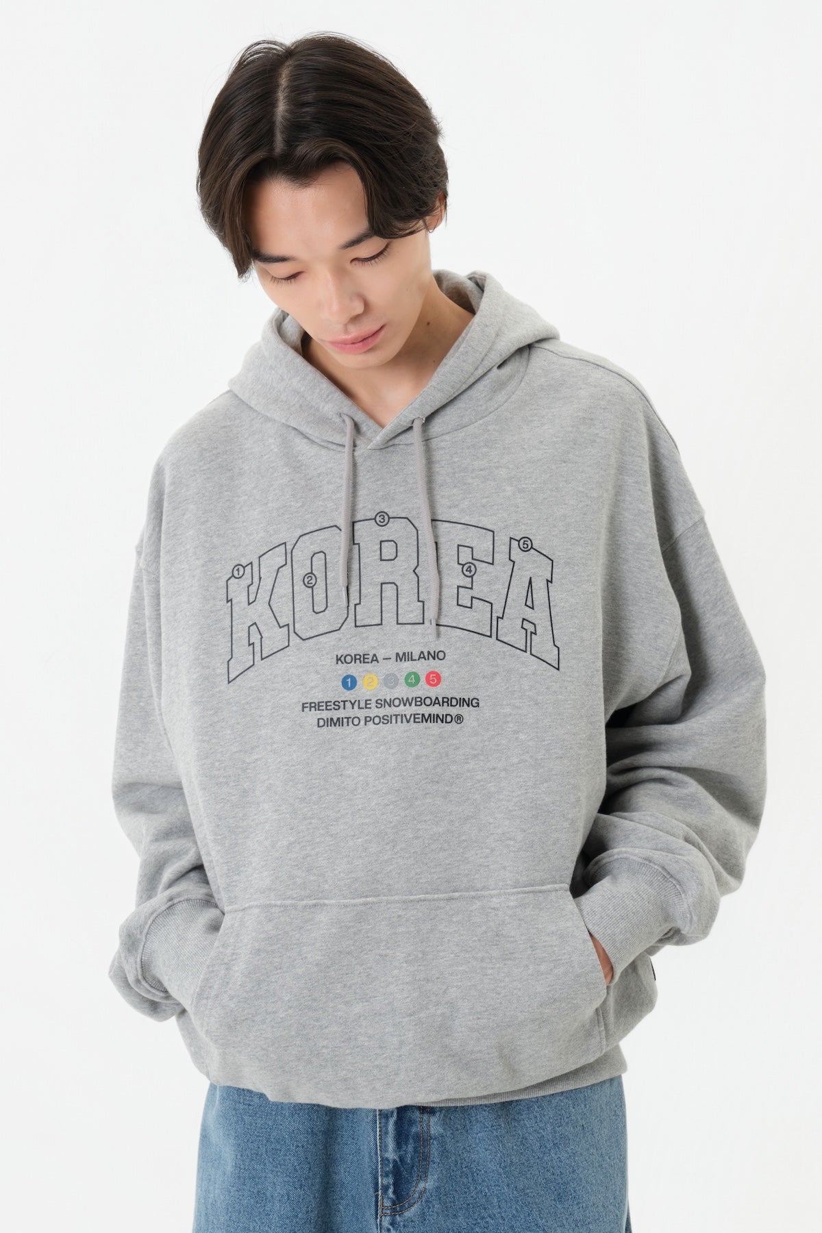 TEAM KOREA REPLICA COLORING HOODIE ASH