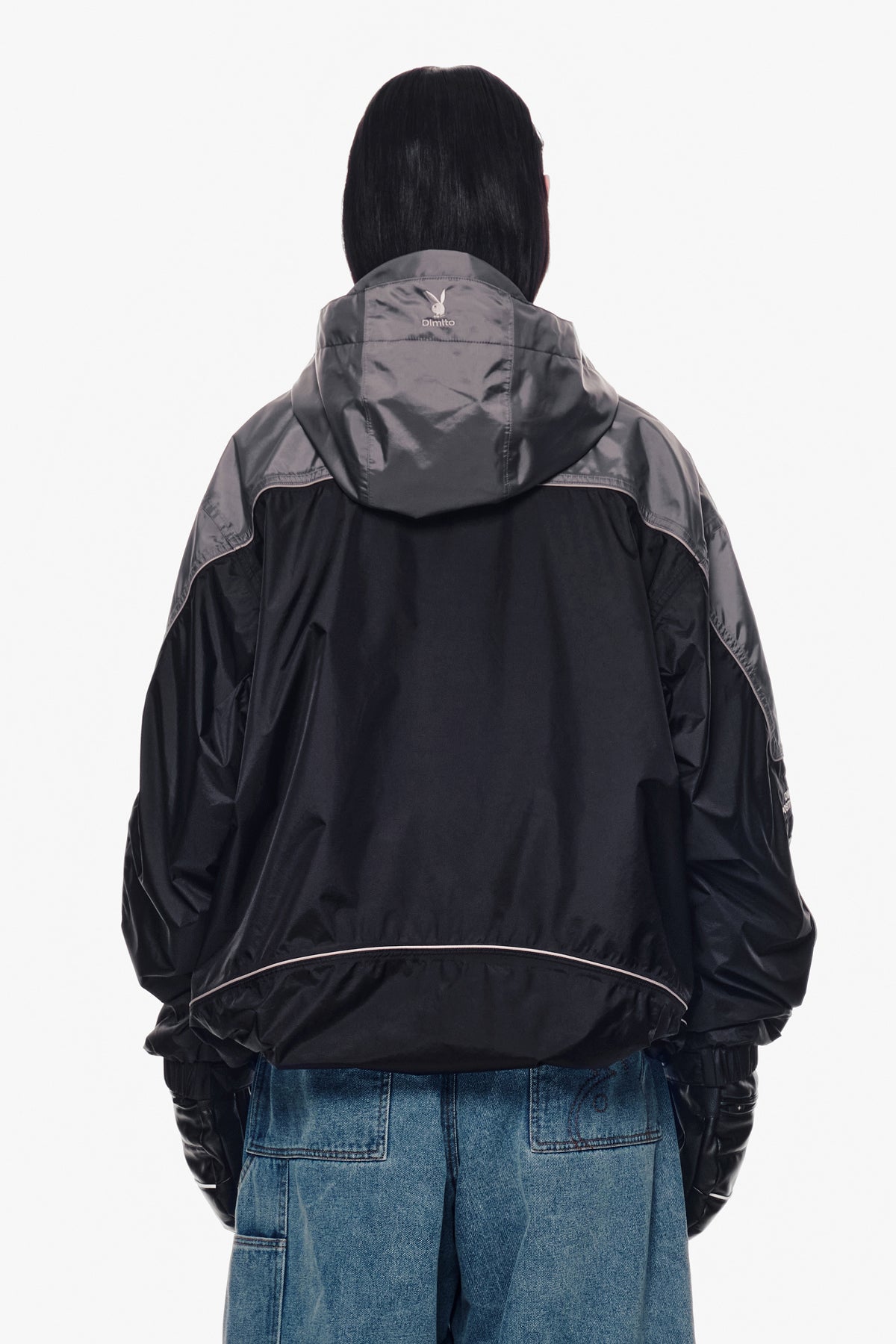 [PLAYBOY x DIMITO] PIPING TRACK JACKET BLACK
