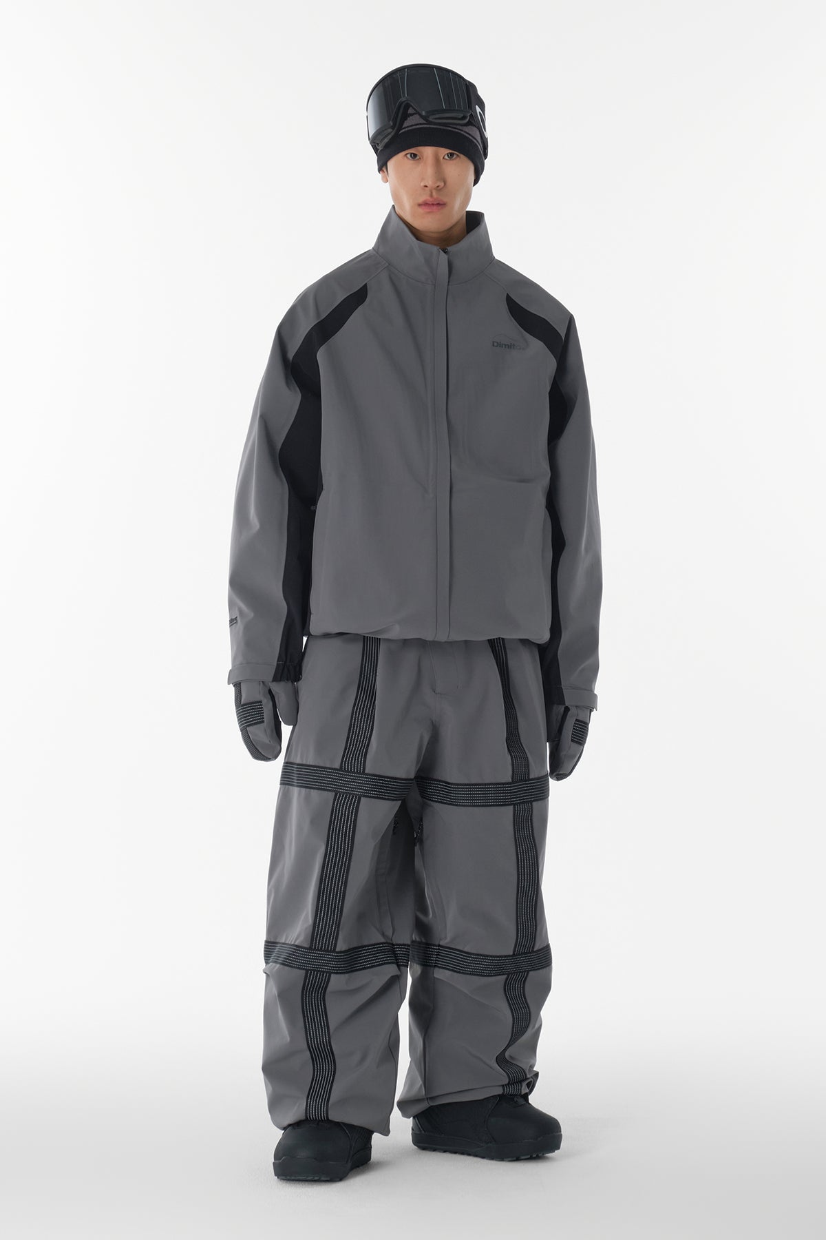 REFLECTIVE LINE BANDED PANTS (WIDE FIT LV.2) COOL GREY