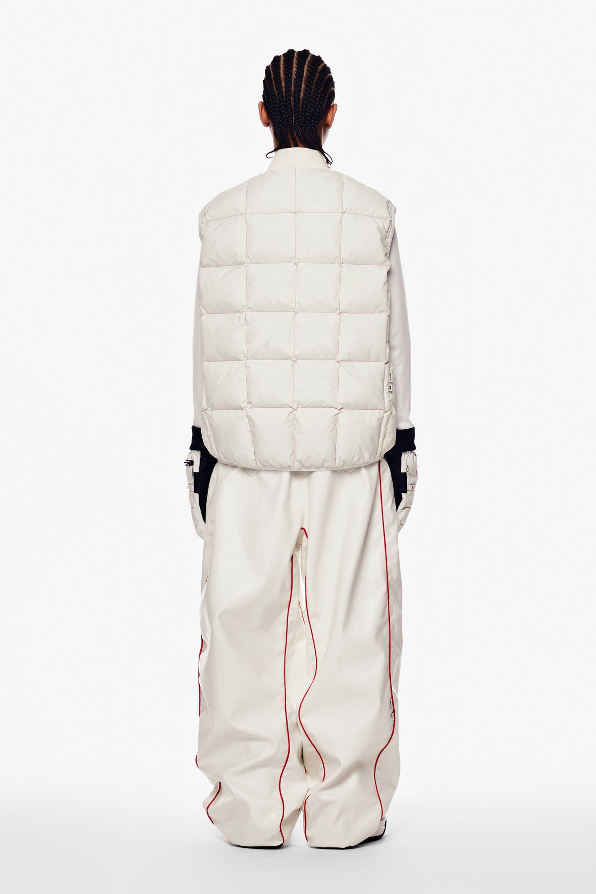 [PLAYBOY x DIMITO] STITCHED DOWN VEST OFF WHITE