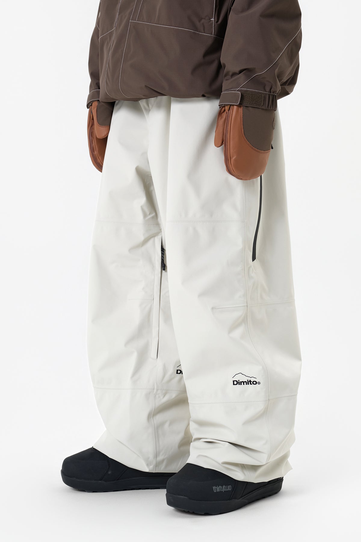 AIR VENT BANDED PANTS (WIDE FIT LV.1) IVORY