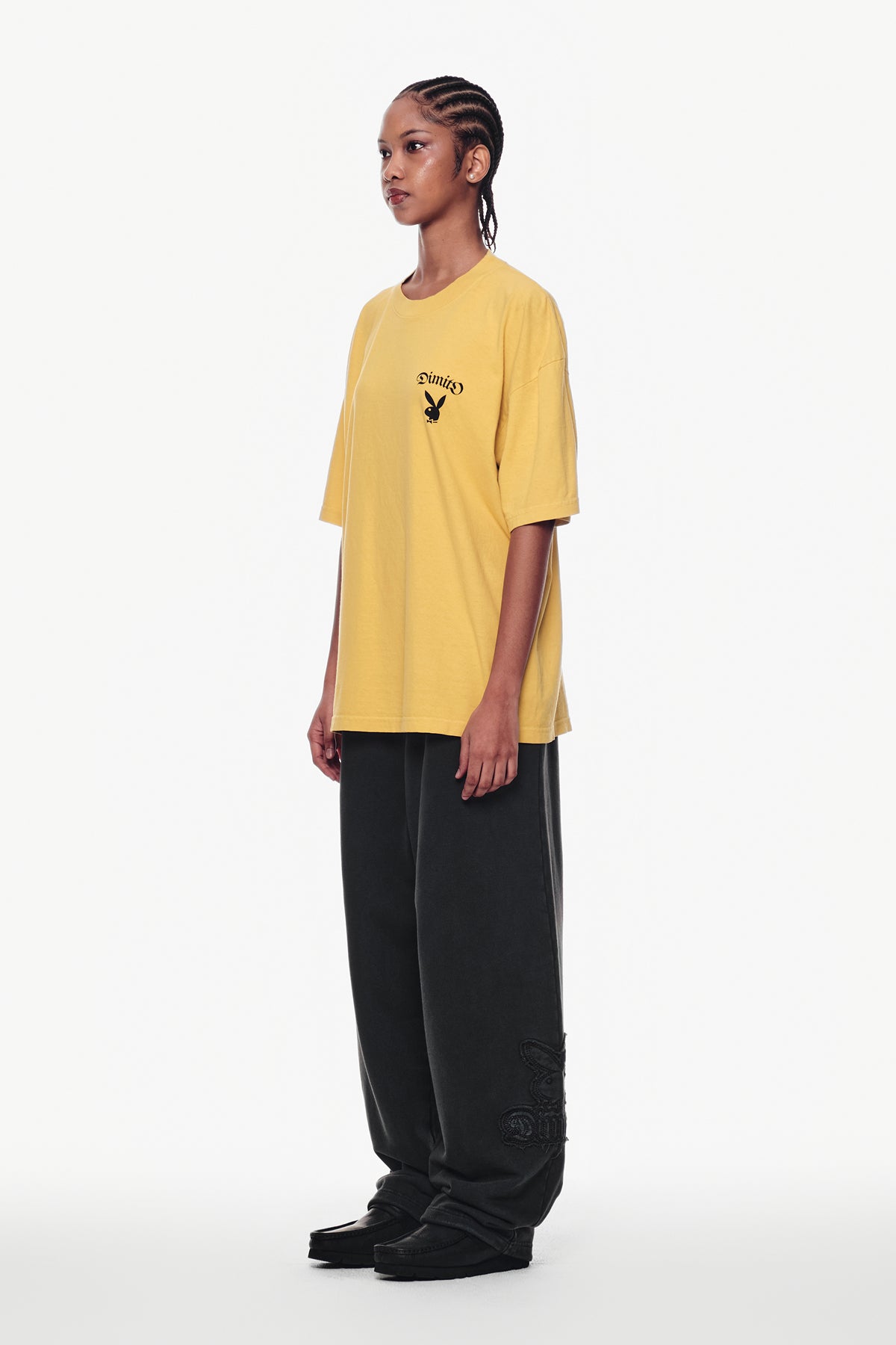 [PLAYBOY x DIMITO] BUNNY SWEATPANTS WASHED BLACK