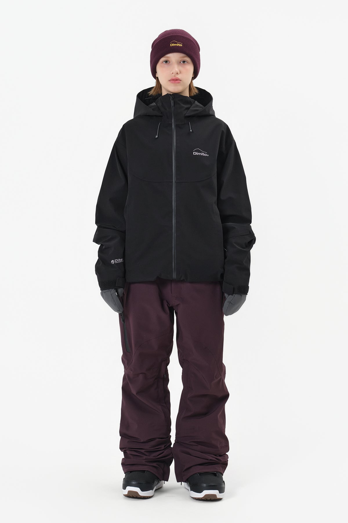 25 BIO SLIM PANTS (SLIM FIT) WINE