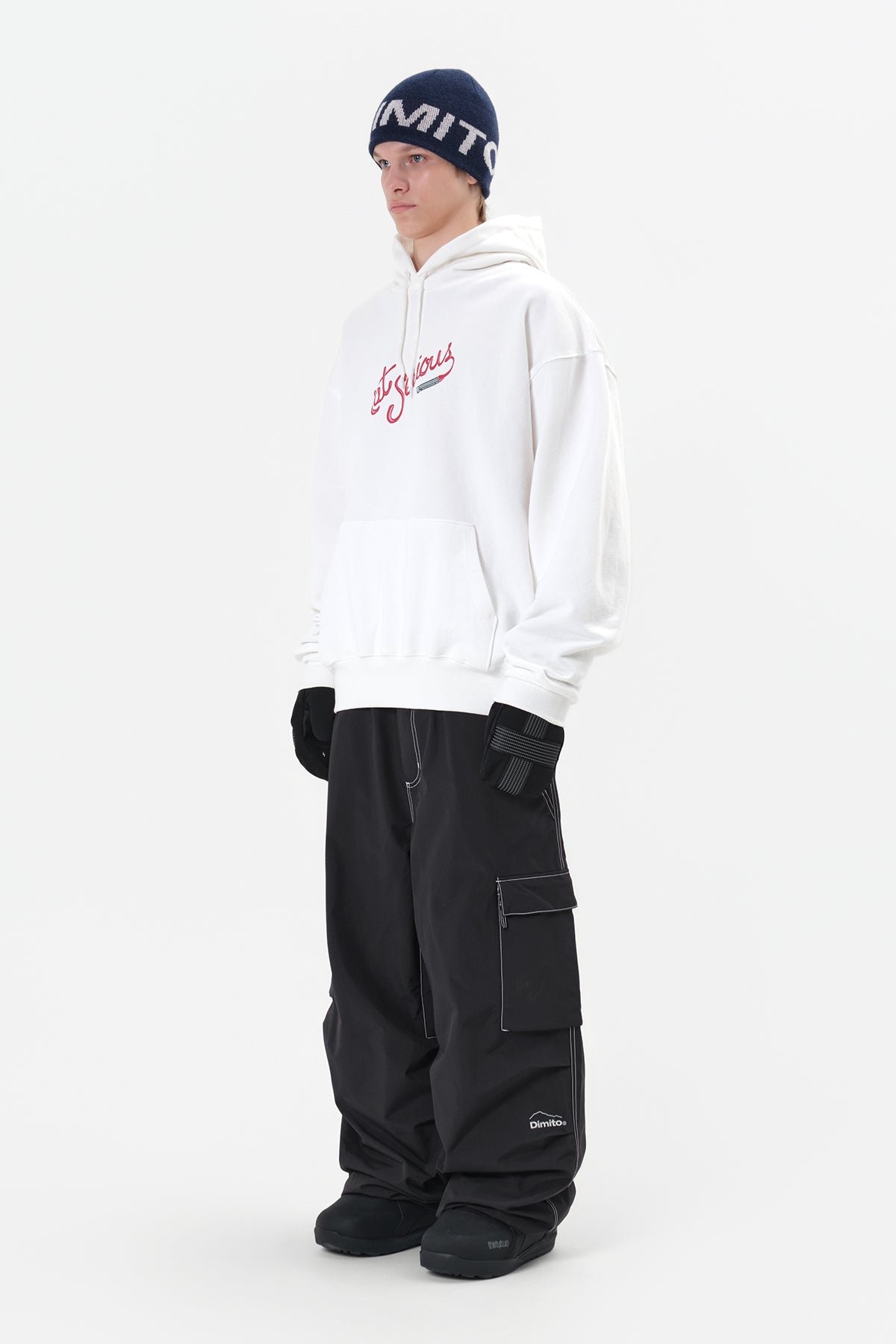 NS LIP HOODIE WHITE