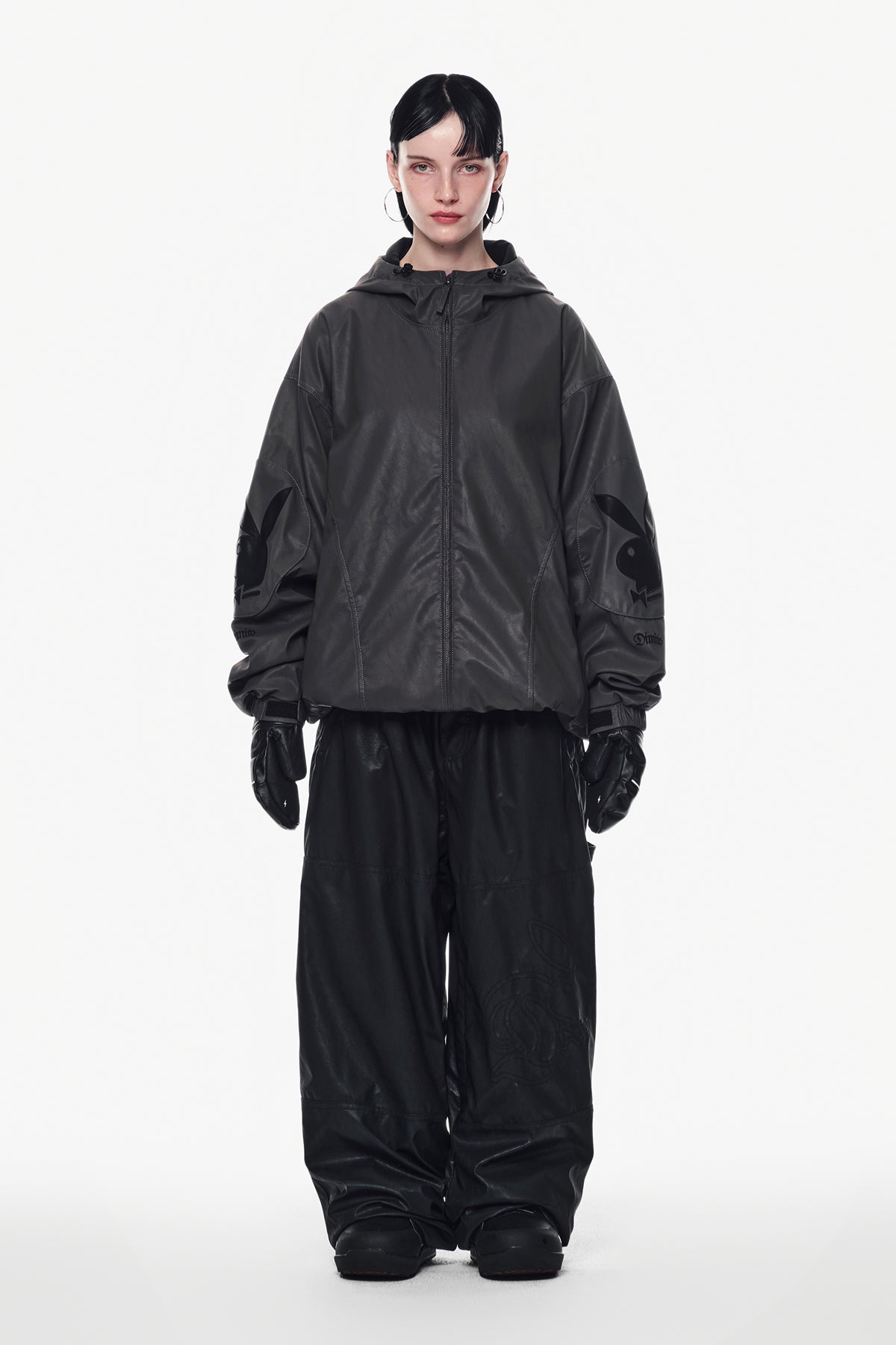[PLAYBOY x DIMITO] BUNNY FAUX LEATHER JACKET RABBIT