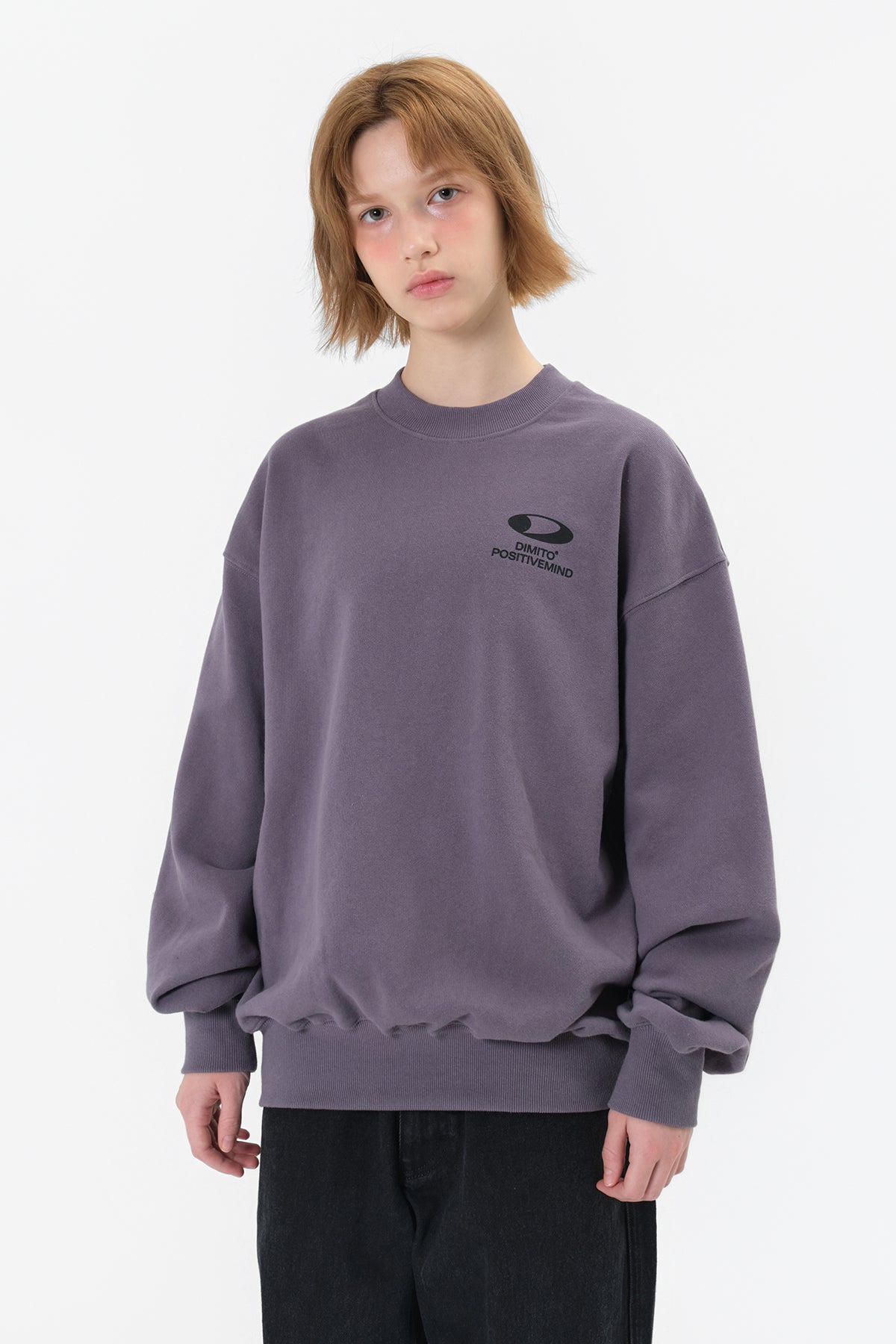 CIRCLE LOGO SWEATSHIRT PURPLE ASH