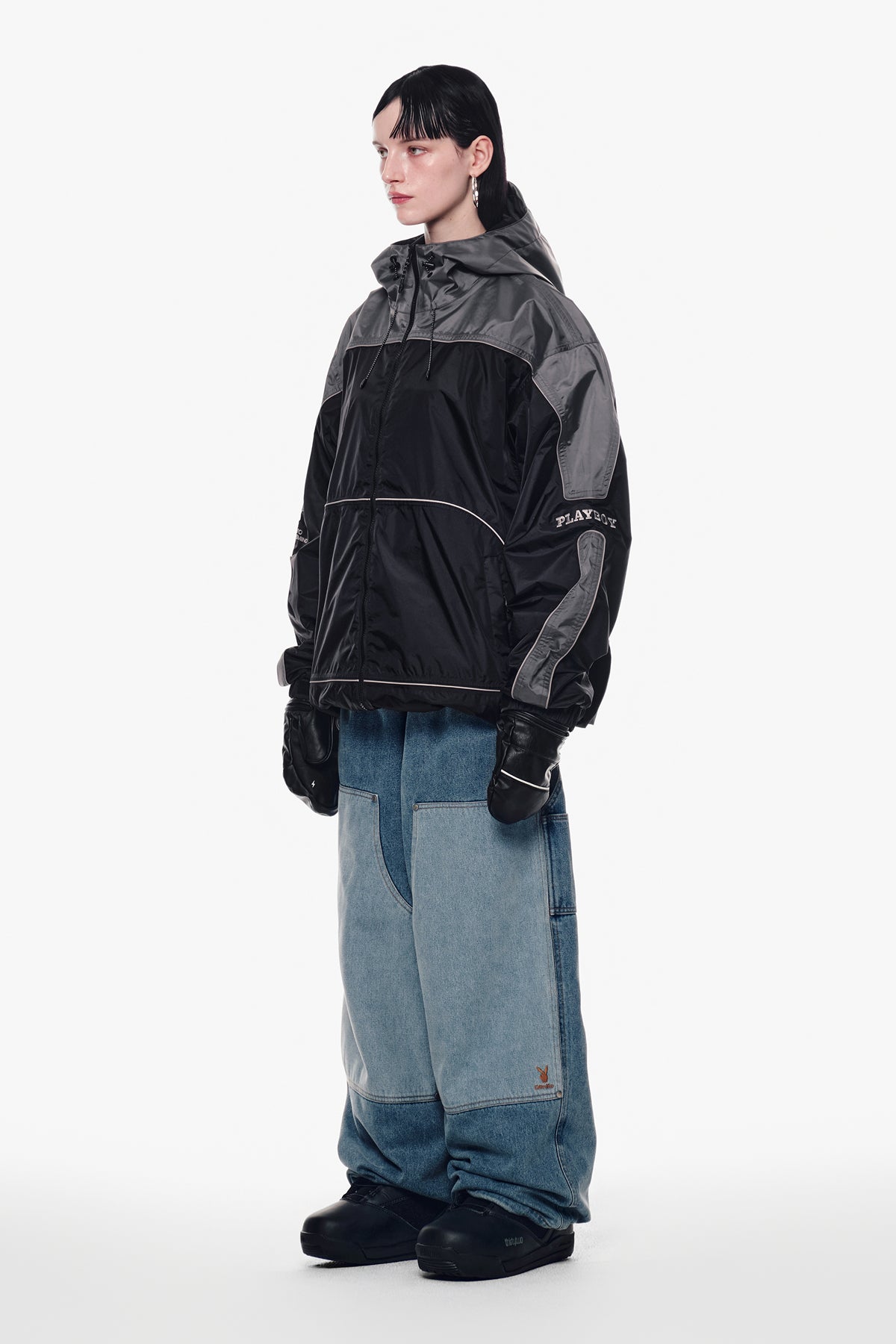 [PLAYBOY x DIMITO] PIPING TRACK JACKET BLACK