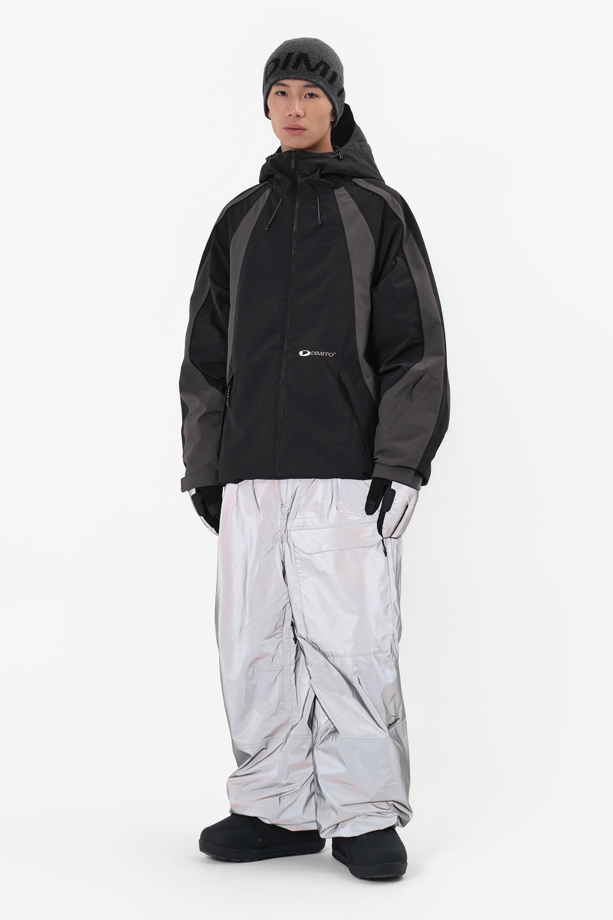 WAVE PADDED JACKET MID BLACK