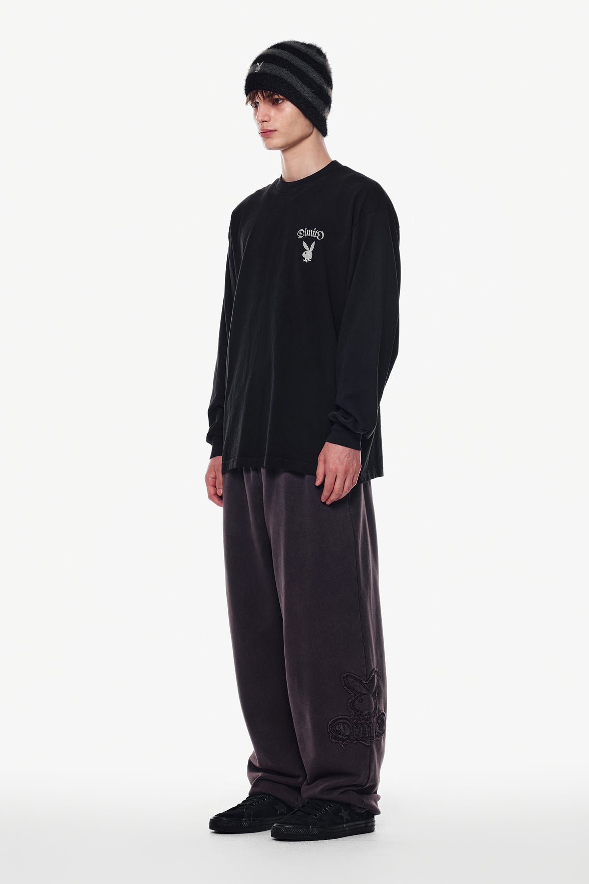 [PLAYBOY x DIMITO] BUNNY SWEATPANTS WASHED WINE