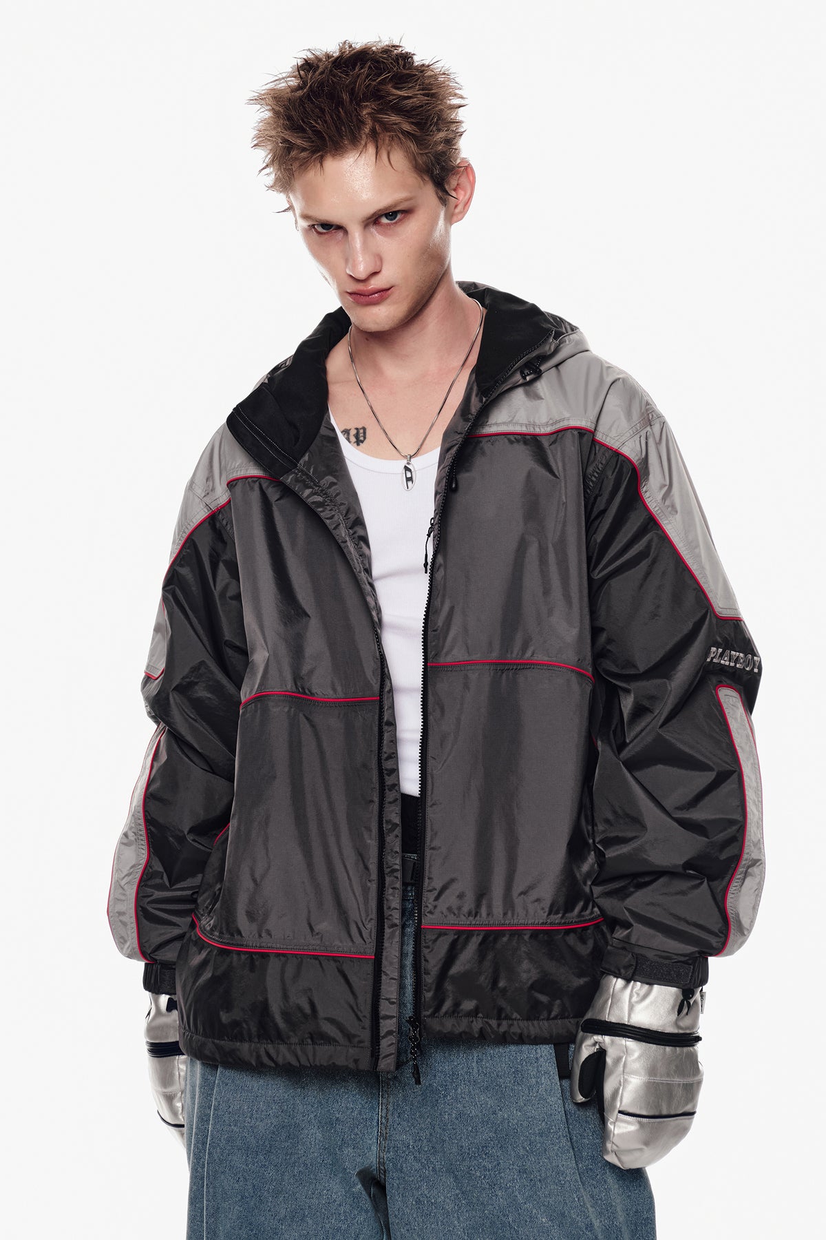 [PLAYBOY x DIMITO] PIPING TRACK JACKET RABBIT