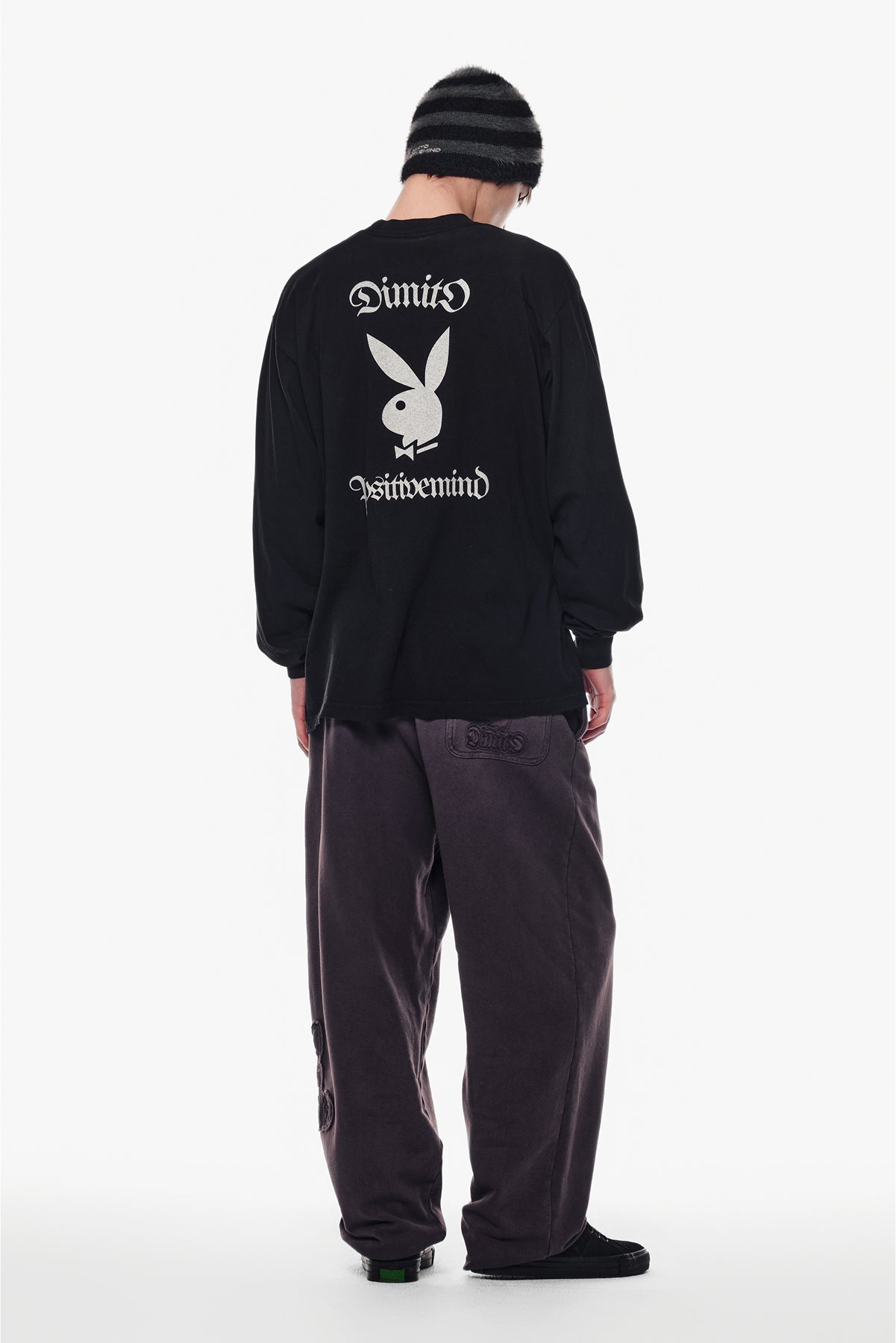 [PLAYBOY x DIMITO] BUNNY SWEATPANTS WASHED WINE