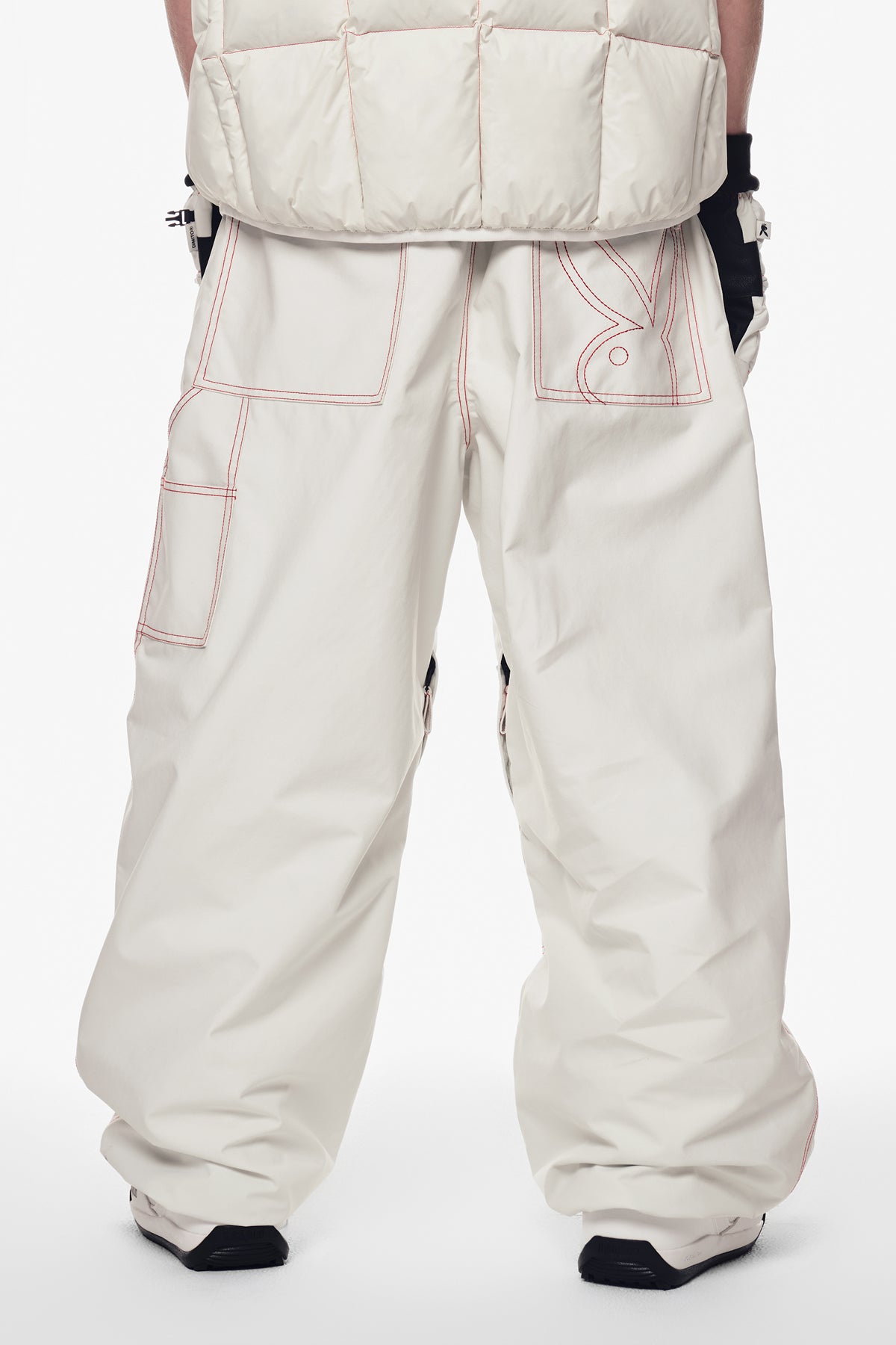 [PLAYBOY x DIMITO] DOUBLE KNEE PANTS (WIDE FIT LV.2) OFF WHITE