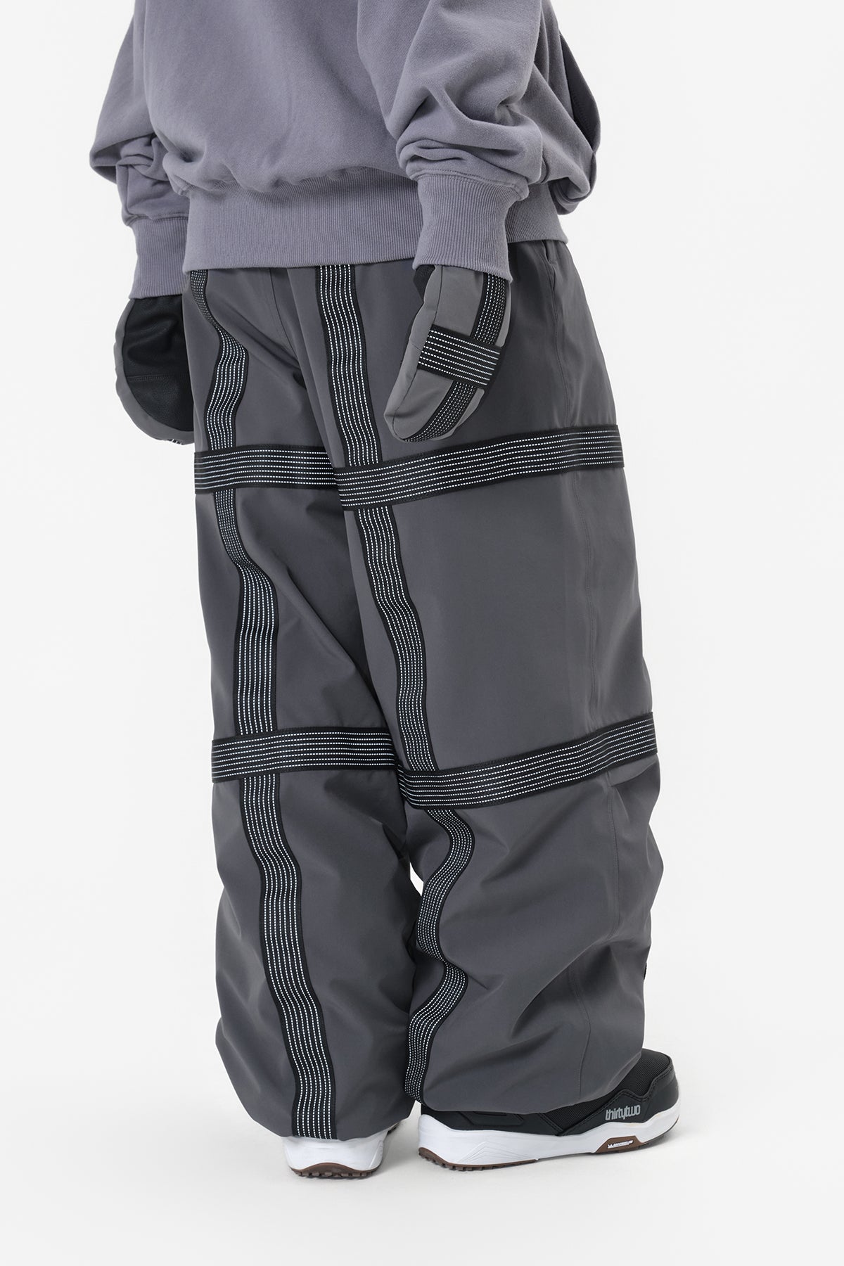 REFLECTIVE LINE BANDED PANTS (WIDE FIT LV.2) COOL GREY