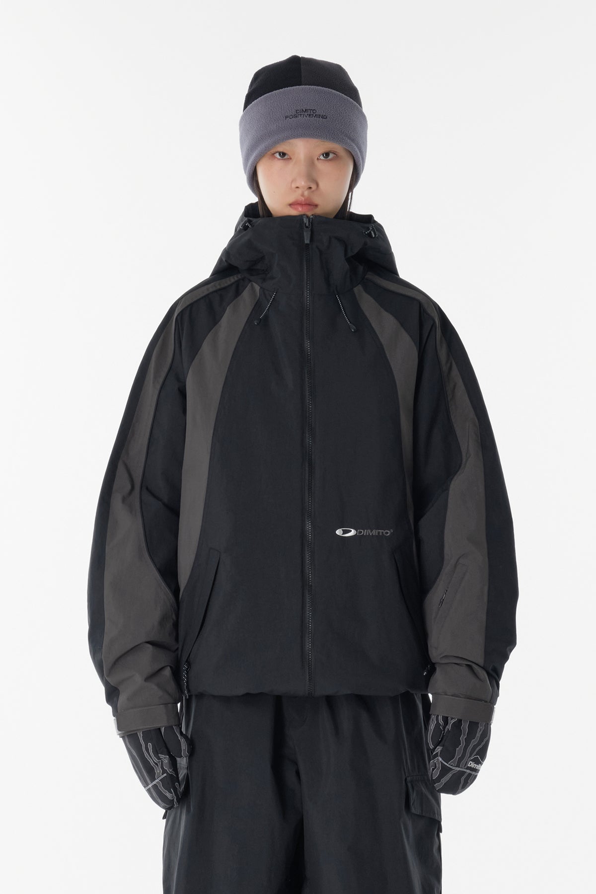 WAVE PADDED JACKET MID BLACK