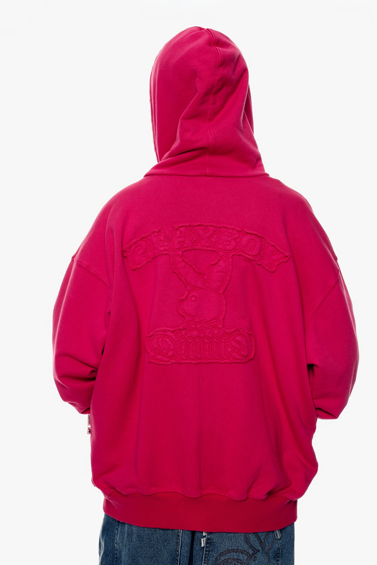 [PLAYBOY x DIMITO] BUNNY ZIP HOODIE WASHED PINK