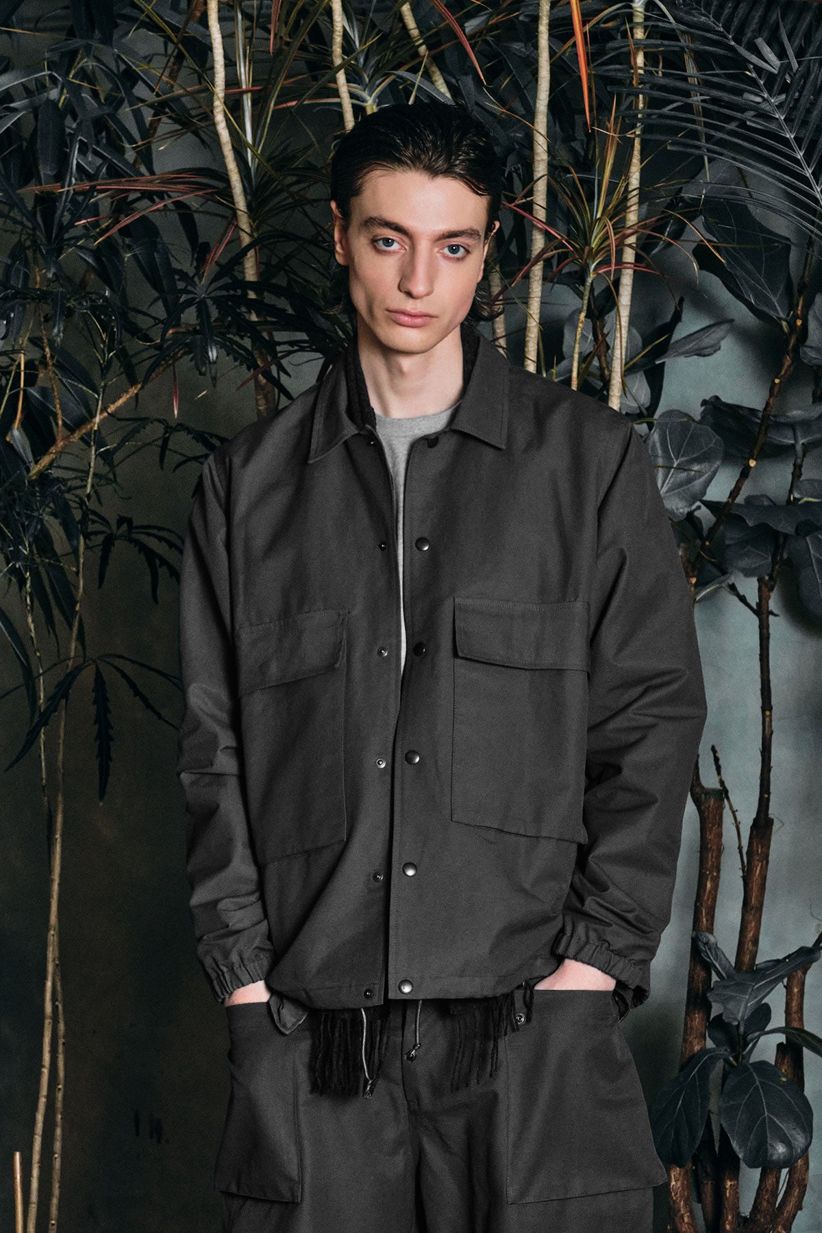 [FOUND POCKET] COTTON TWILL JACKET GREY