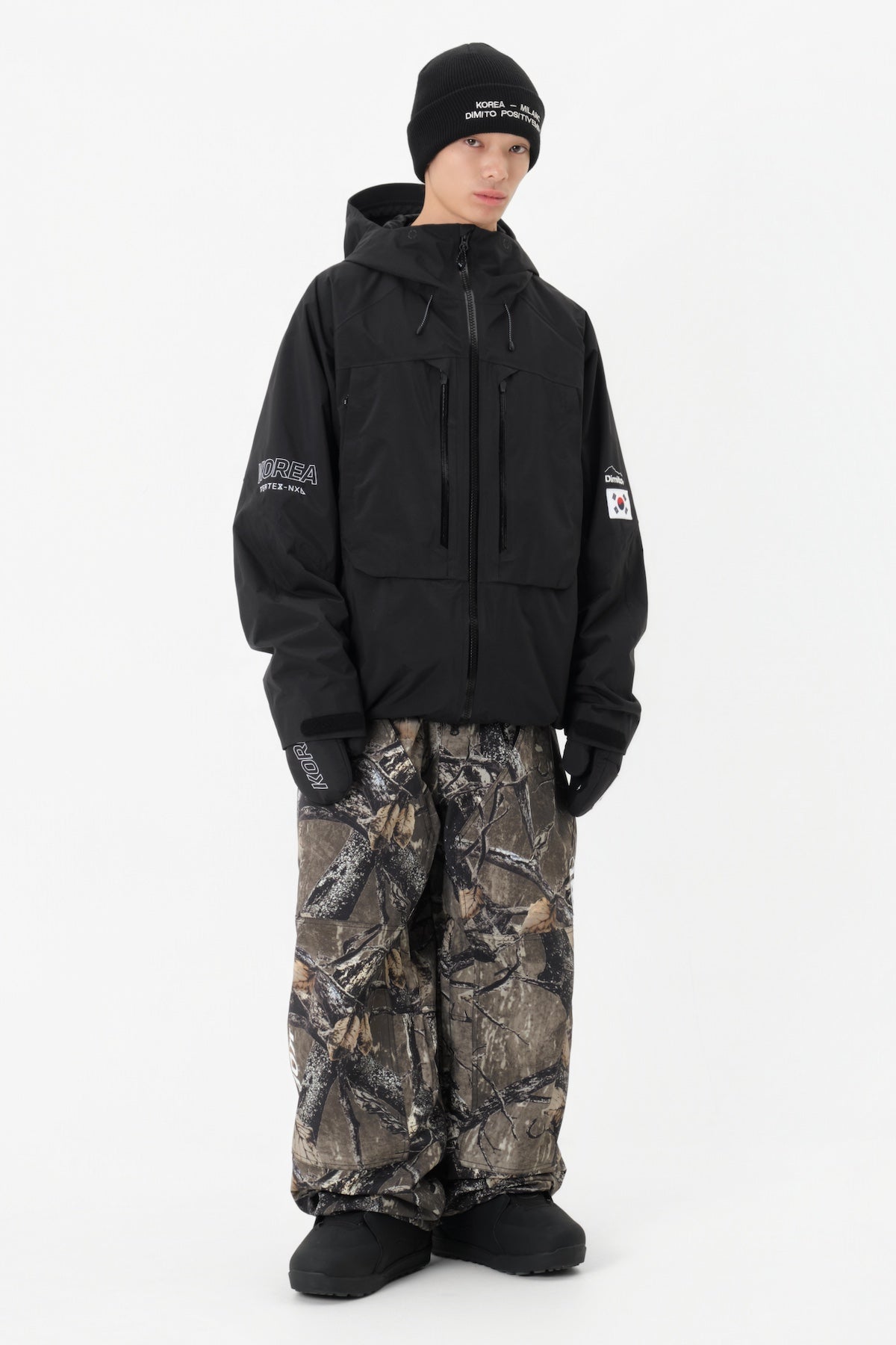 TEAM KOREA REPLICA BANDED DOUBLE KNEE PANTS (WIDE FIT LV.1) REAL TREE