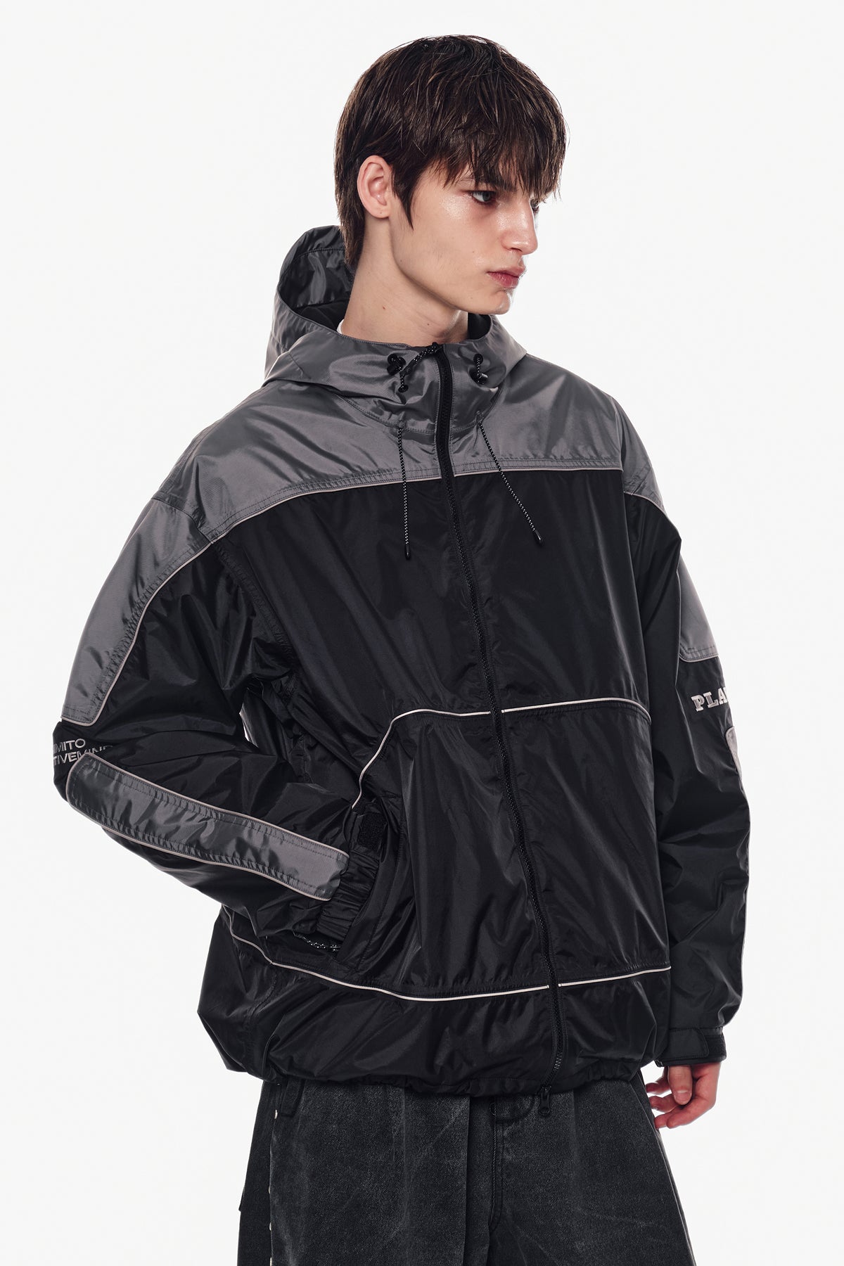 [PLAYBOY x DIMITO] PIPING TRACK JACKET BLACK