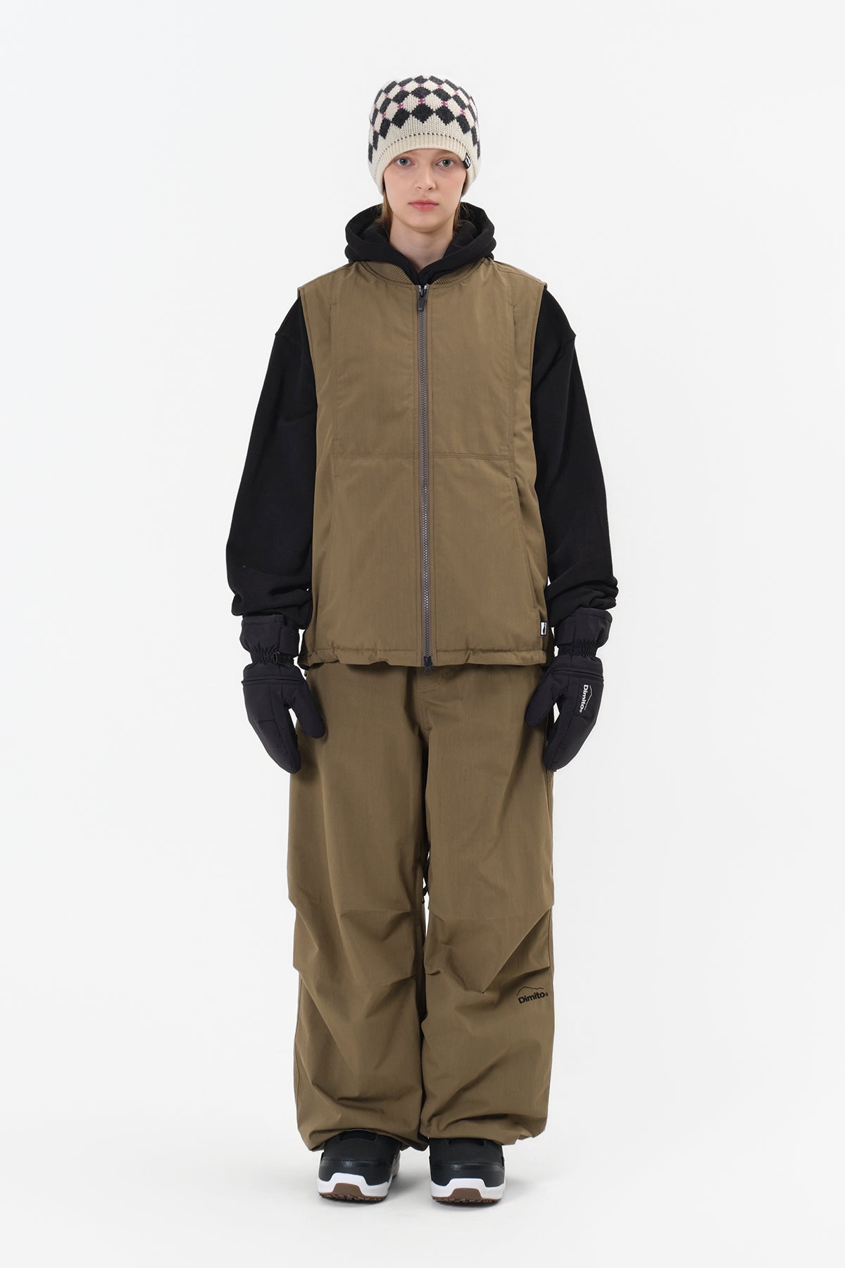 CARPENTER WIDE PANTS (WIDE FIT LV.1) FADE WALNUT
