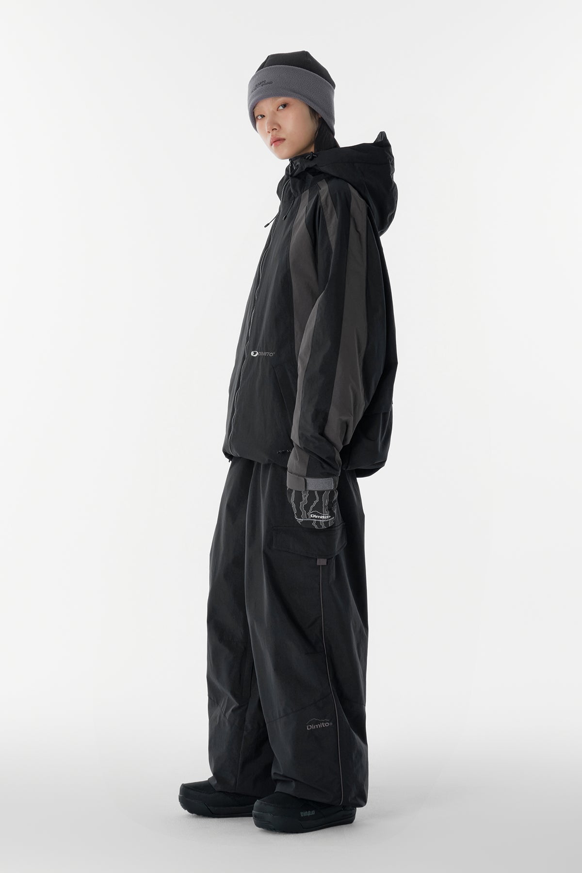25 AIR FORCE BANDED PANTS (WIDE FIT LV.1) MID BLACK