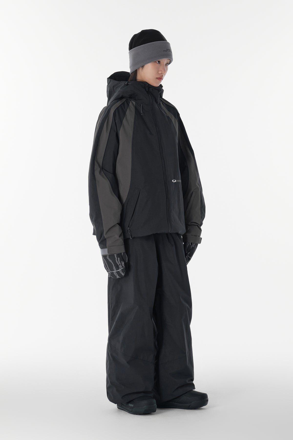 WAVE PADDED JACKET MID BLACK