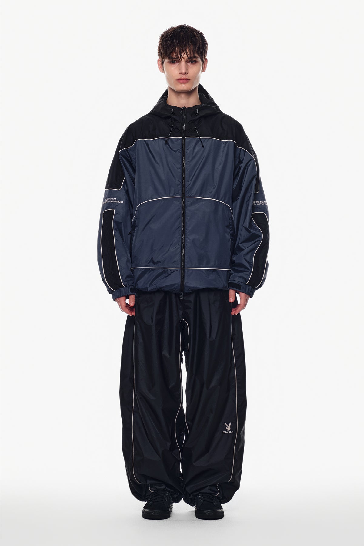 [PLAYBOY x DIMITO] PIPING TRACK JACKET CLOUDY BLUE