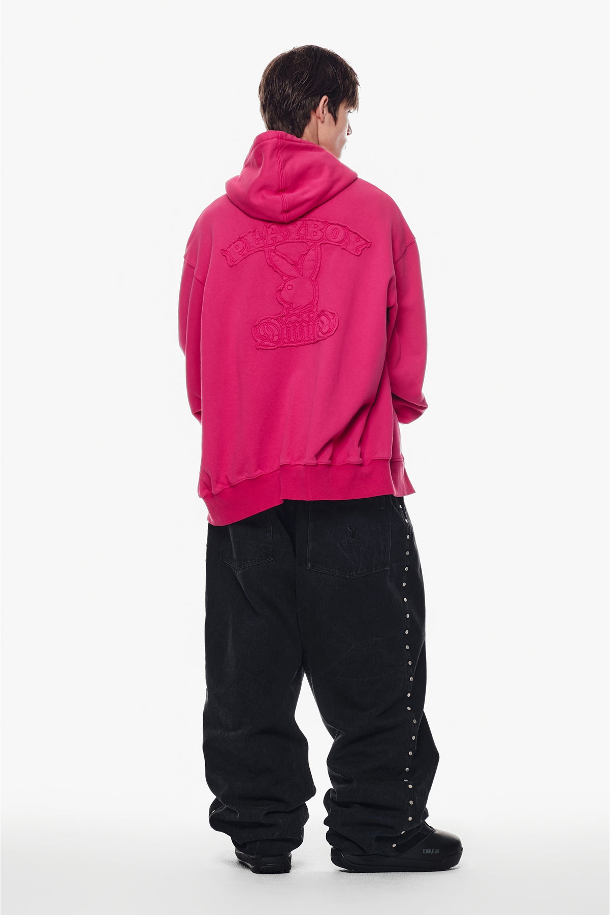 [PLAYBOY x DIMITO] BUNNY ZIP HOODIE WASHED PINK