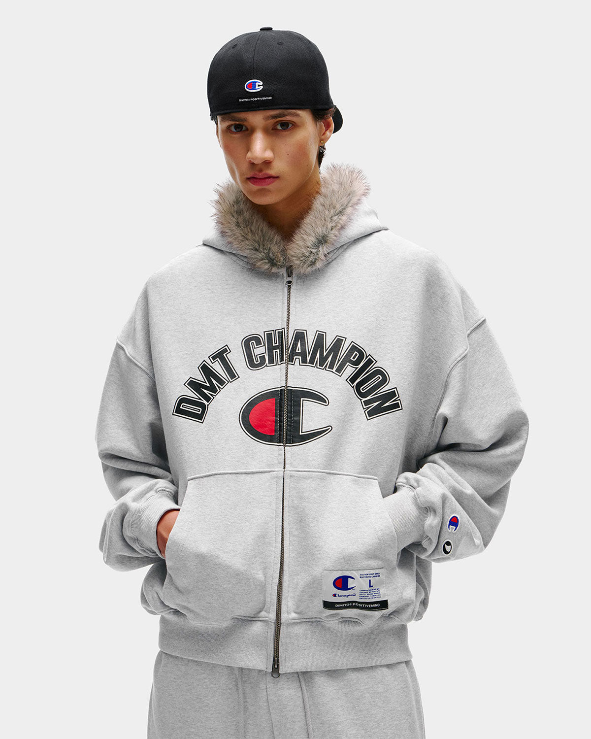C-LOGO COLLEGE ZIP-UP HOODIE