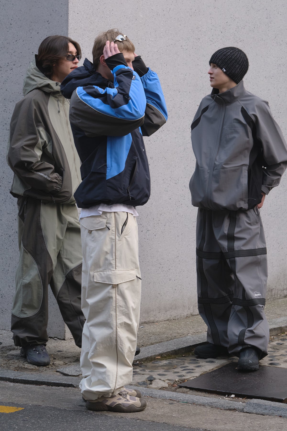 REFLECTIVE LINE BANDED PANTS (WIDE FIT LV.2) COOL GREY