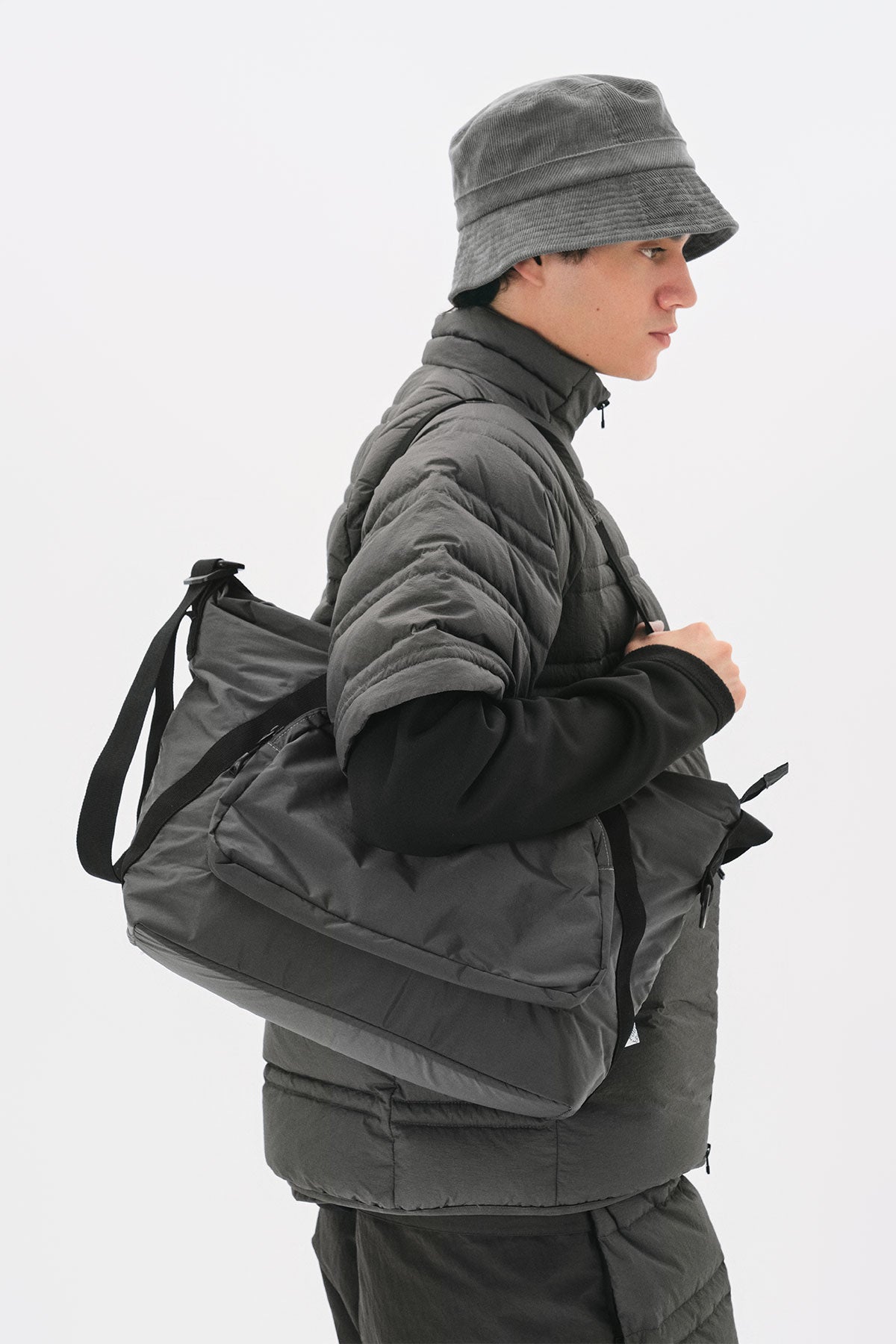 [FOUND POCKET] 2-WAY FIELD TOTE BAG BLACK