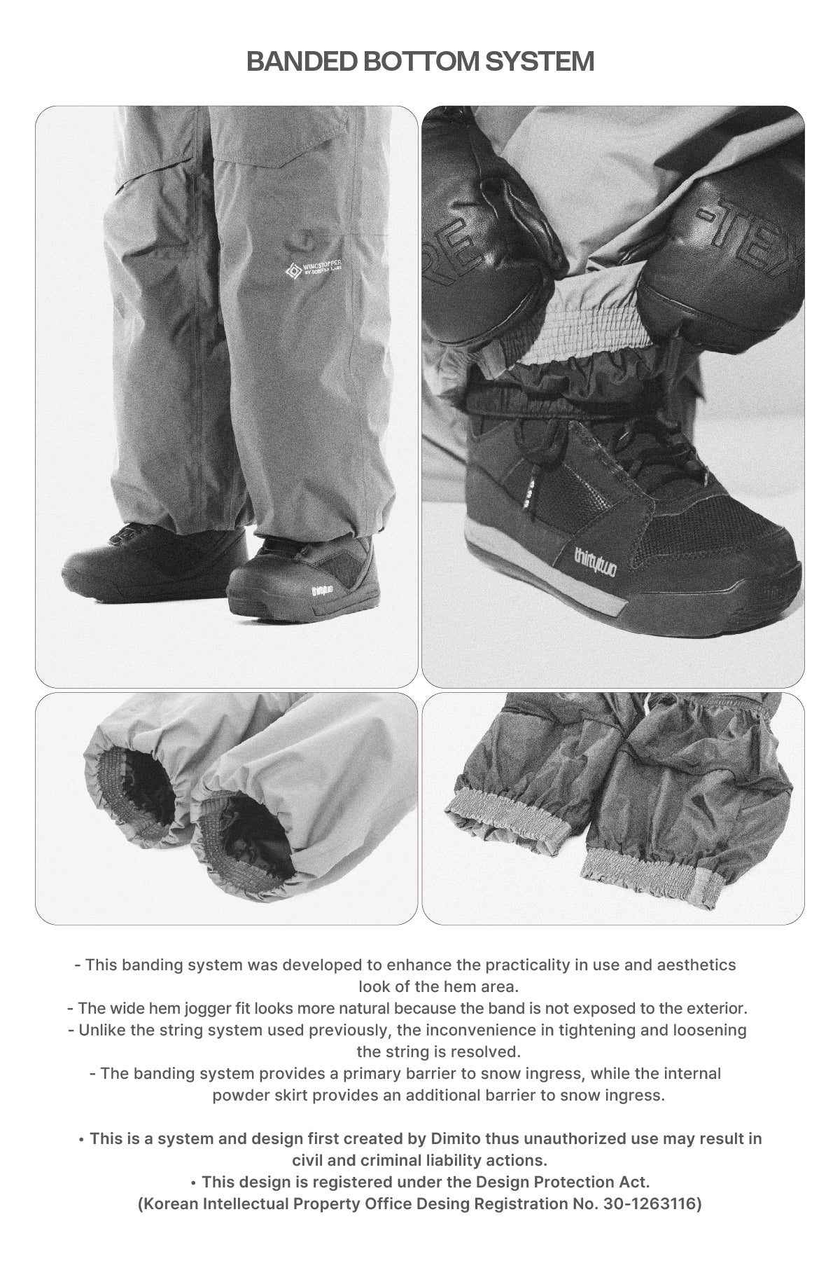 25 ATOM BANDED PANTS (WIDE FIT LV.1) STEEL