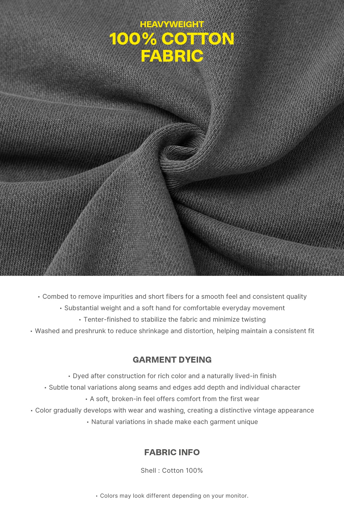 METAL HALF ZIP GD SWEATSHIRT CONCRETE