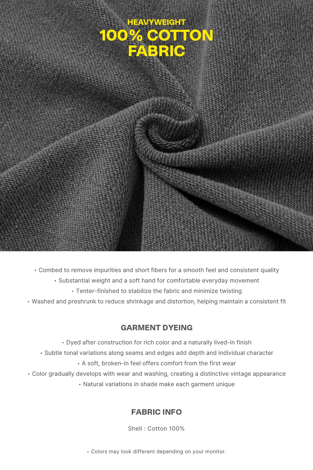 D-AXIS CYCLE GD HOODIE WASHED CHARCOAL
