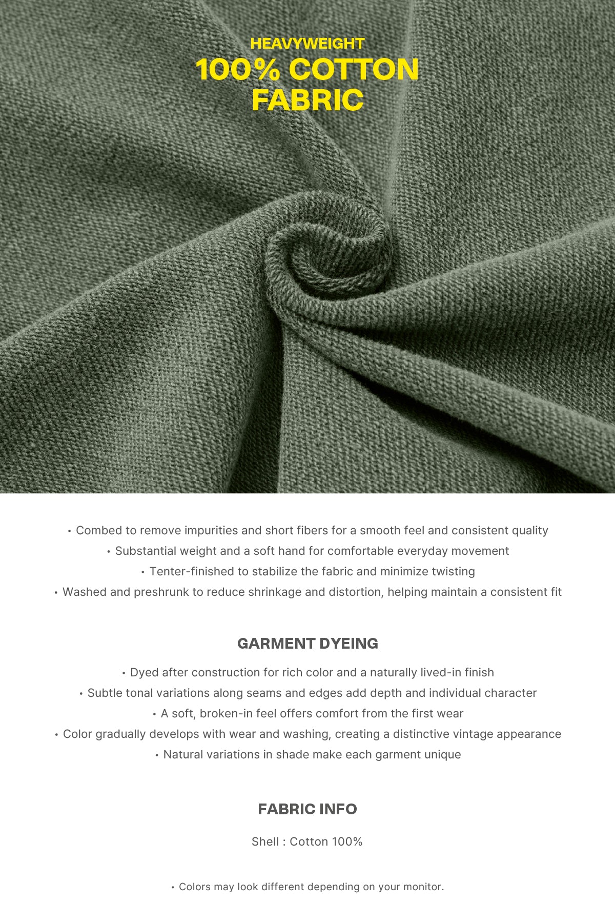 OVERLOCK ZIP-UP GD HOODIE WASHED KHAKI