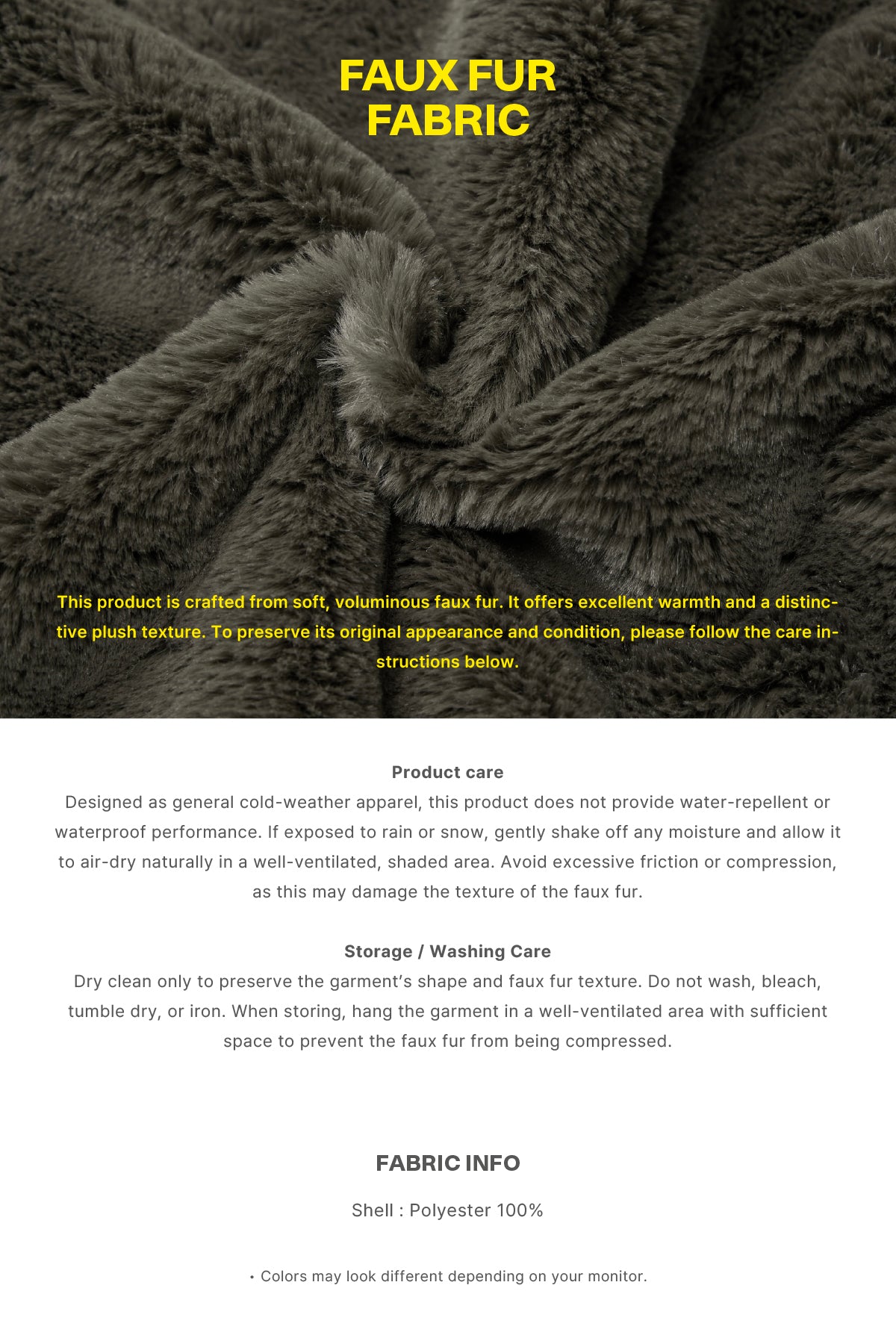 FAUX FUR PANTS DEEP KHAKI