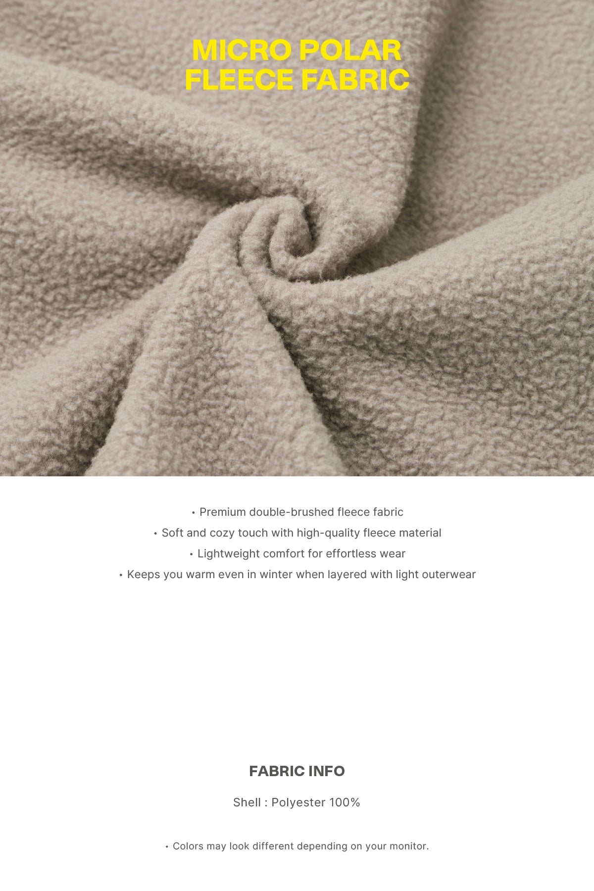 PUFF FLEECE ZIP-UP TAN