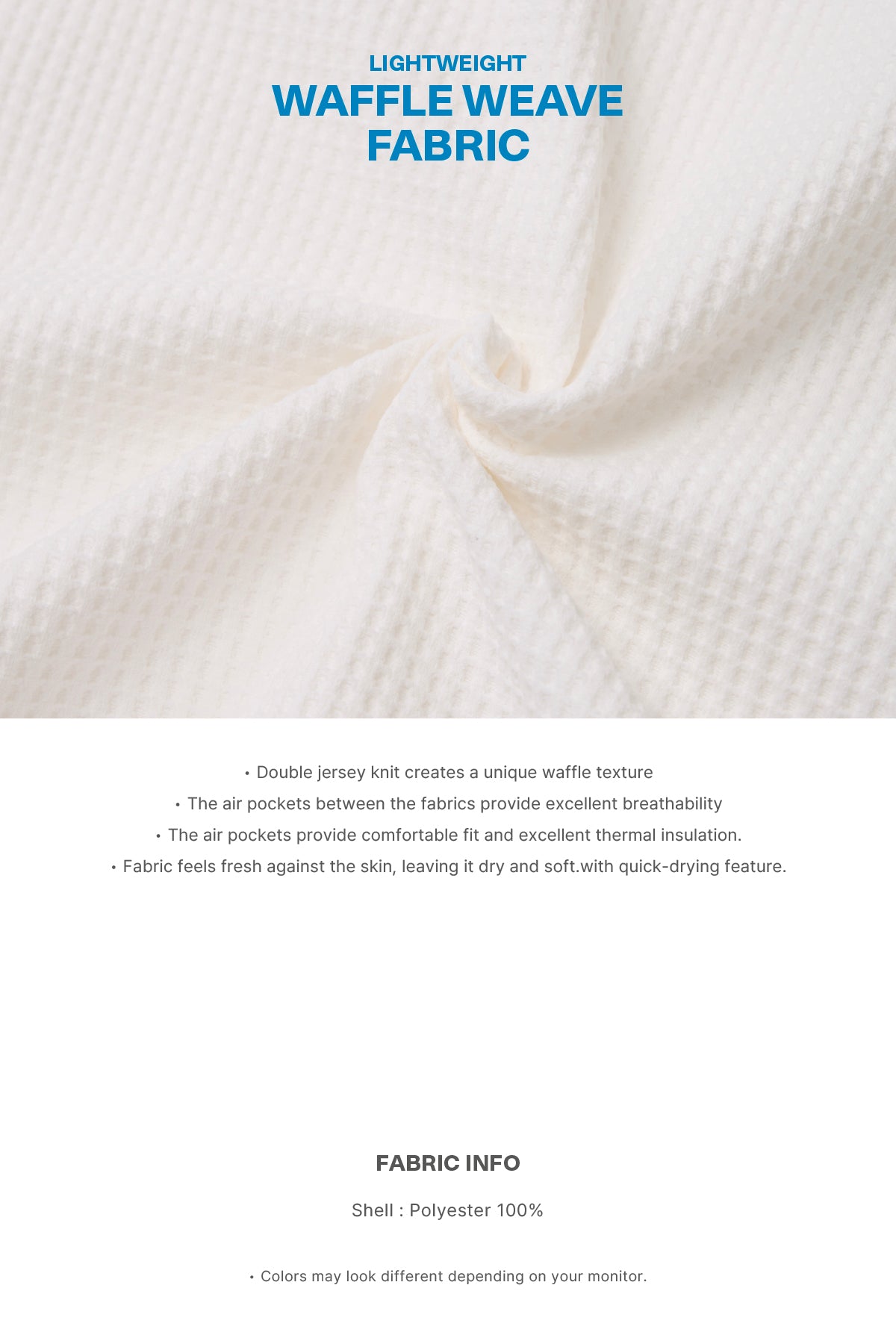 LW WAFFLE LSV TEE WHITE (Delivery date : 26.09.28)