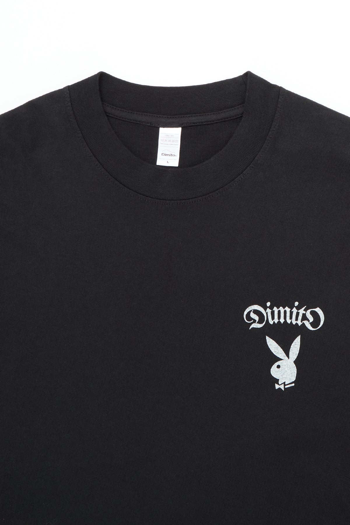 [PLAYBOY x DIMITO] BUNNY GRAPHIC LSV GD 6.5OZ TEE WHITE