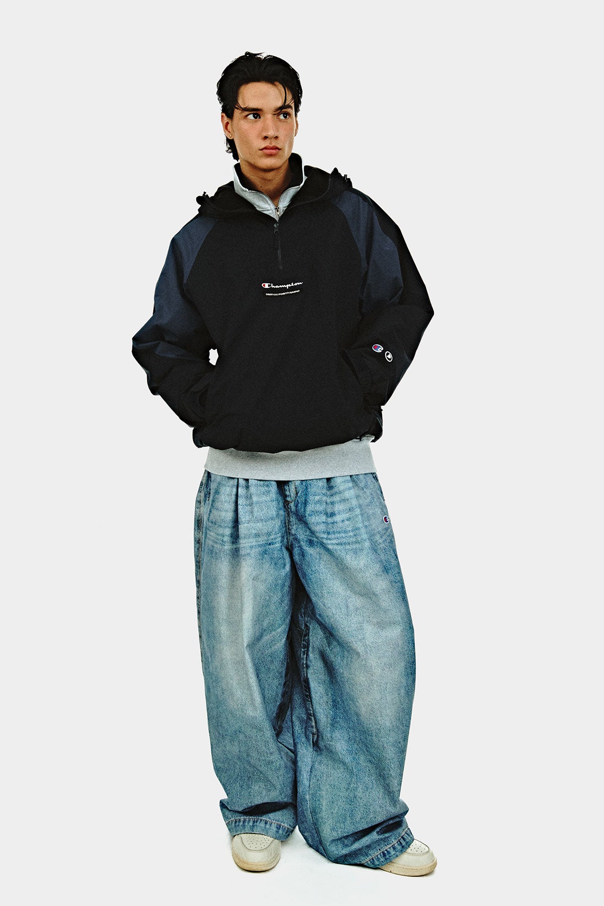 [CHAMPION x DIMITO] C-LOGO BASIC PANTS (WIDE FIT LV.2) LIGHT BLUE (Available date : 26.10.12)