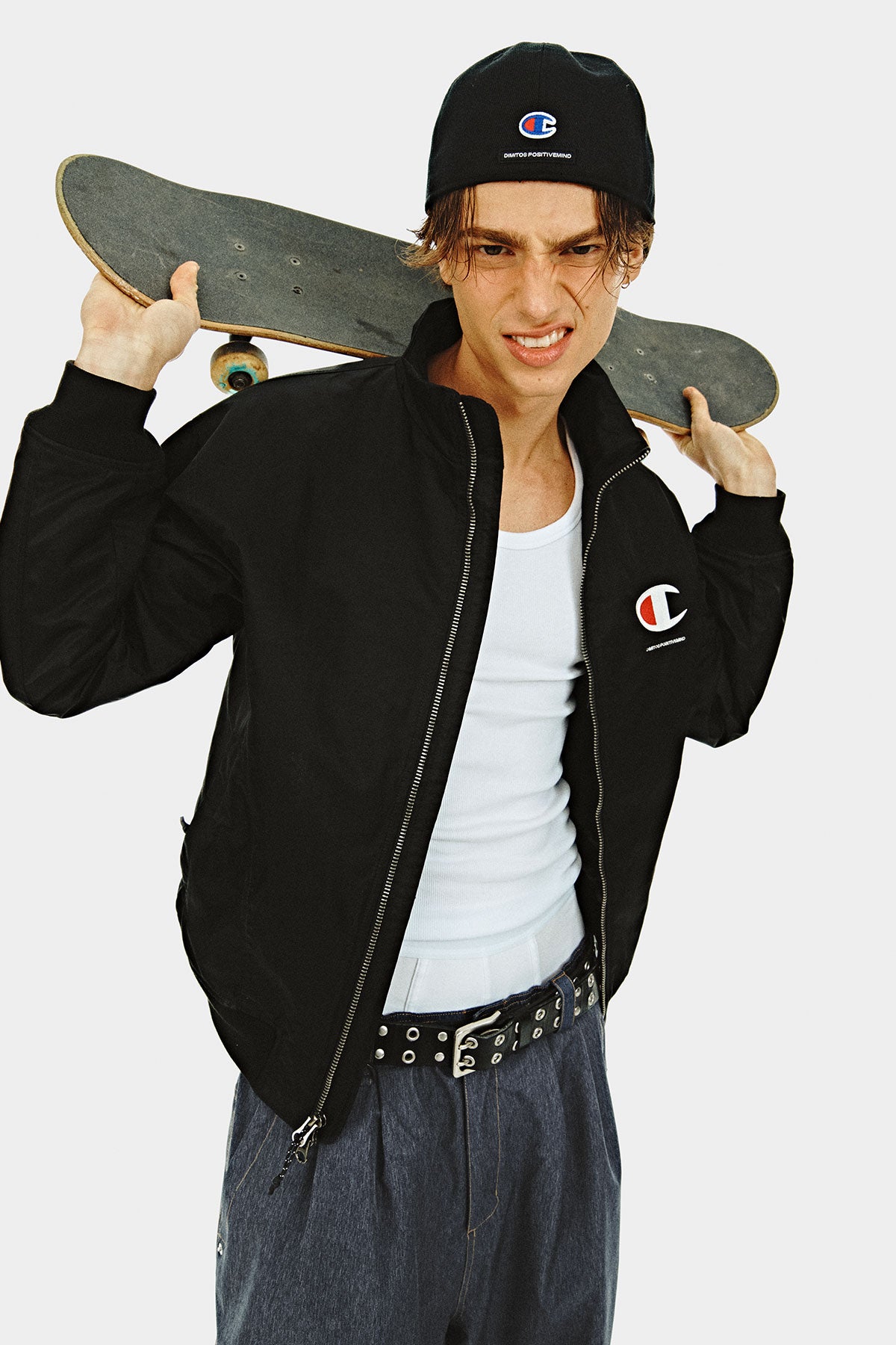 [CHAMPION x DIMITO] DMT VARSITY BOMBER JACKET BLACK (Available date : 26.10.12)