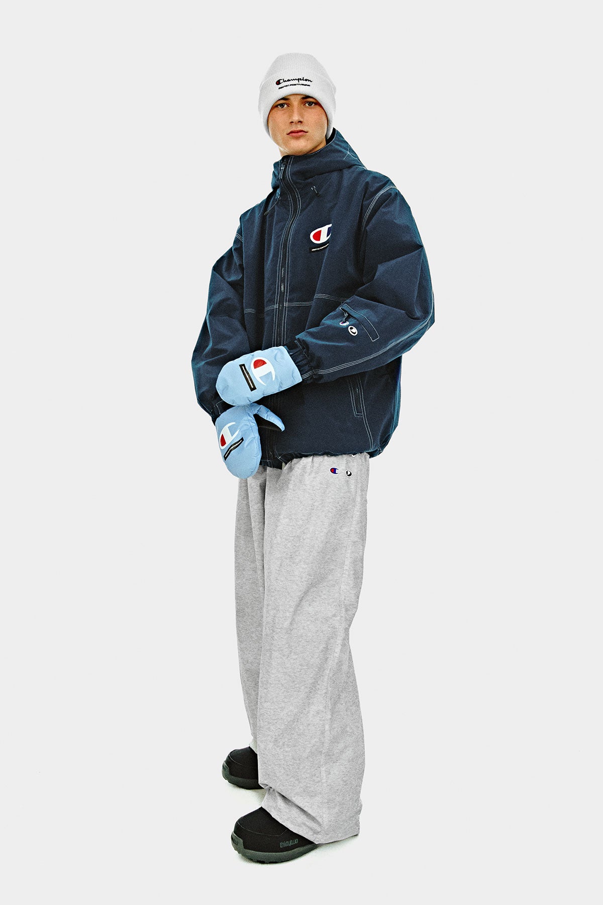[CHAMPION x DIMITO] C-LOGO STITCHED JACKET YALE BLUE (Available date : 26.10.12)