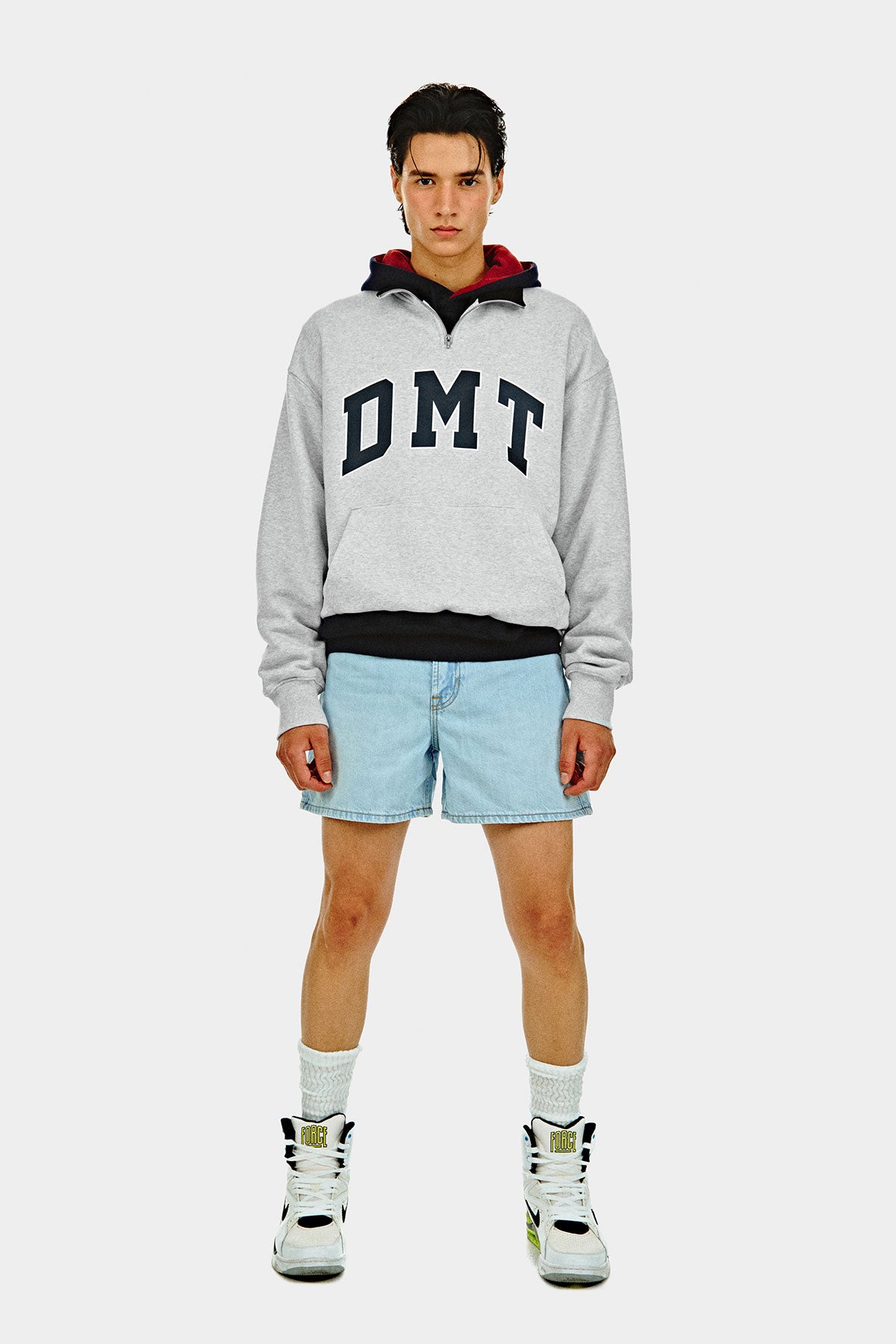 [CHAMPION x DIMITO] DMT VARSITY HALF ZIP SWEATSHIRT OXFORD GREY (Available date : 26.10.12)