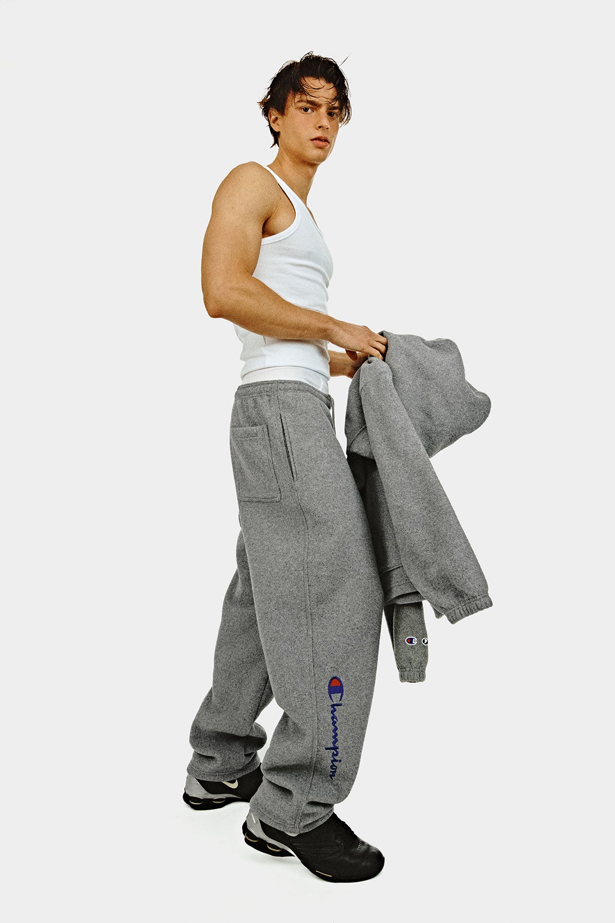 [CHAMPION x DIMITO] SCRIPT FLEECE OG PANTS WARM GREY (Available date : 26.10.12)