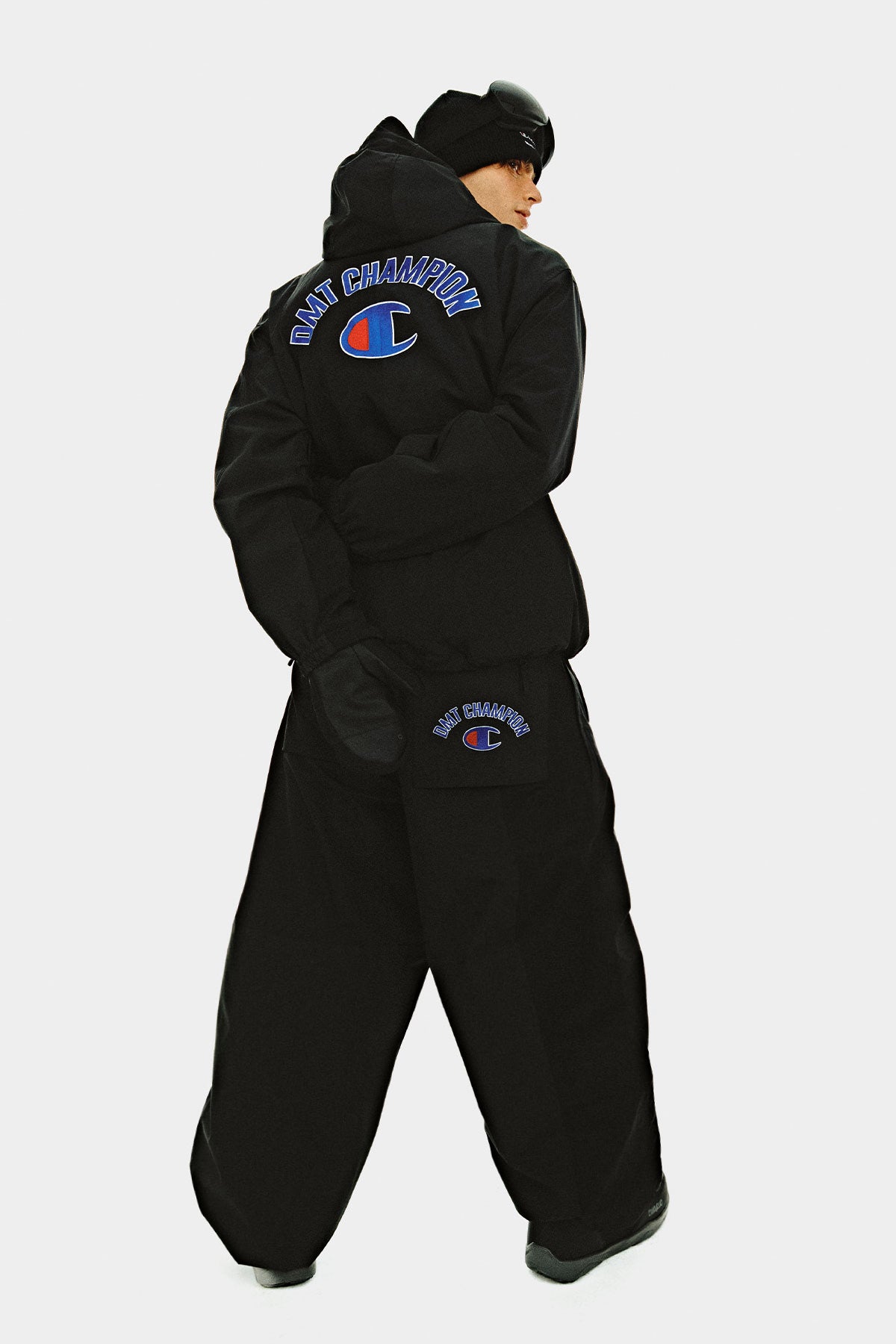 [CHAMPION x DIMITO] C-LOGO COLLEGE PATCHWORK PANTS (WIDE FIT LV.2) BLACK MIX (Available date : 26.10.12)
