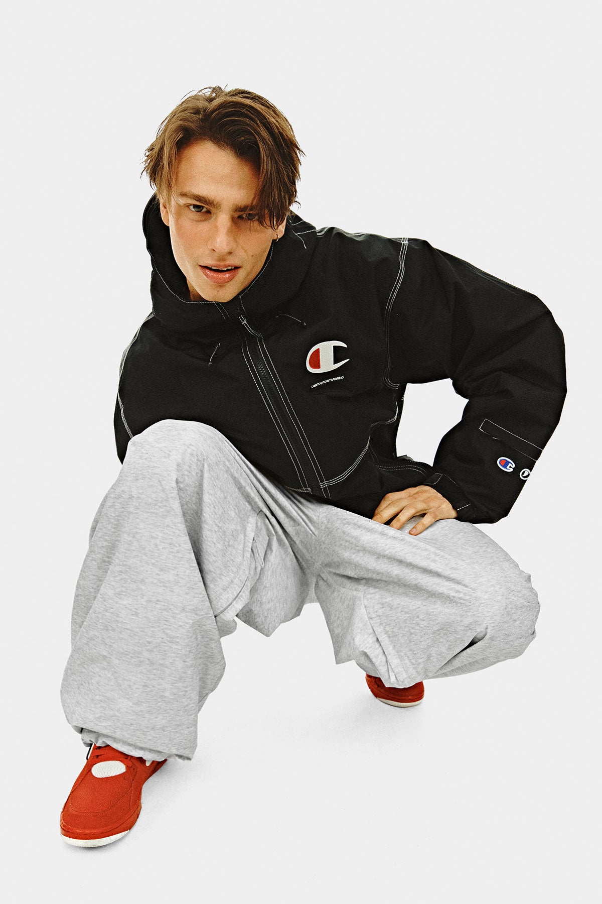 [CHAMPION x DIMITO] C-LOGO BASIC PANTS (WIDE FIT LV.2) SILVER GREY (Available date : 26.10.12)