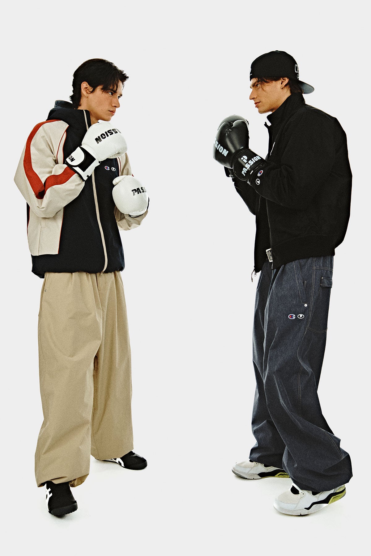 [CHAMPION x DIMITO] C-LOGO BASIC PANTS (WIDE FIT LV.2) BEIGE (Available date : 26.10.12)