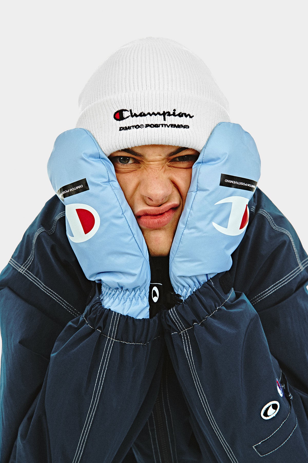 [CHAMPION x DIMITO] C-LOGO STITCHED JACKET YALE BLUE (Available date : 26.10.12)